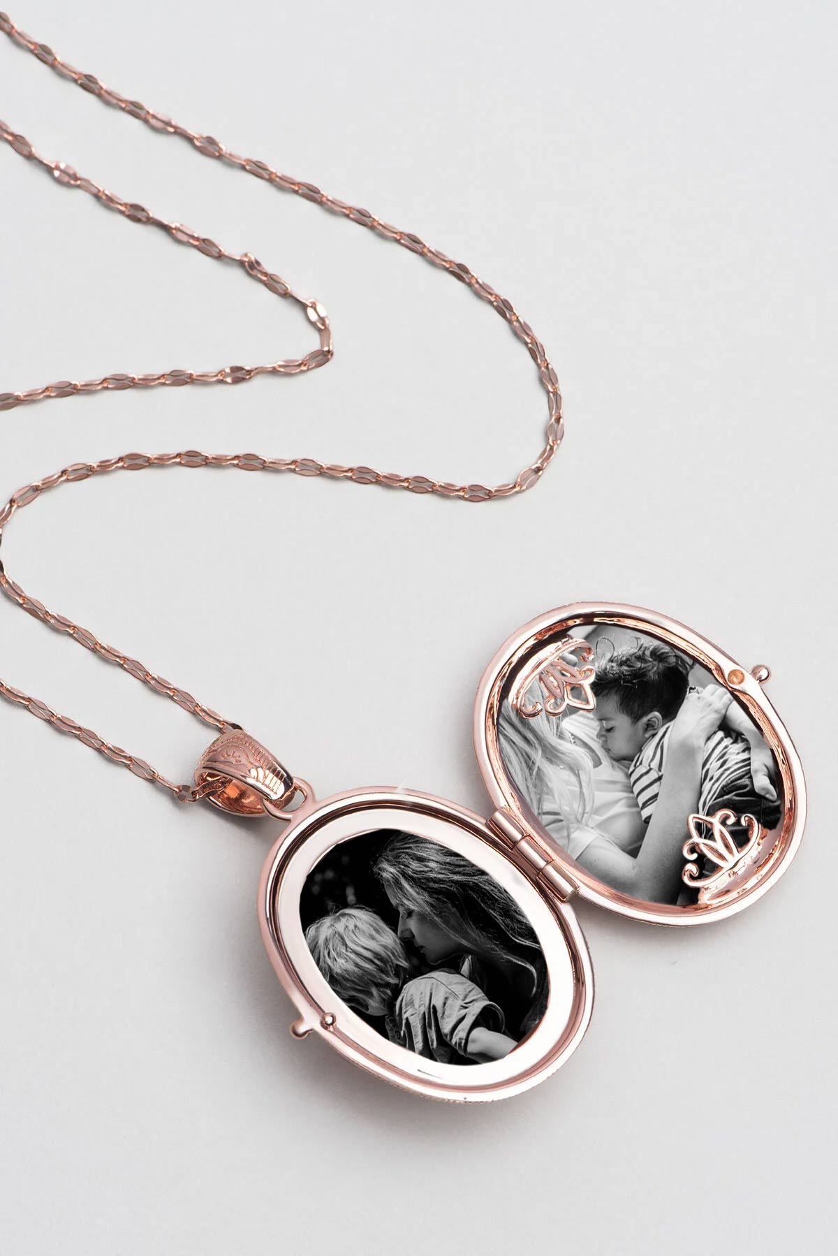 Resim Cameo Italiano 18 Ayar Rose Altın Kaplama 50 Cm Gümüş Tasarım Kolye