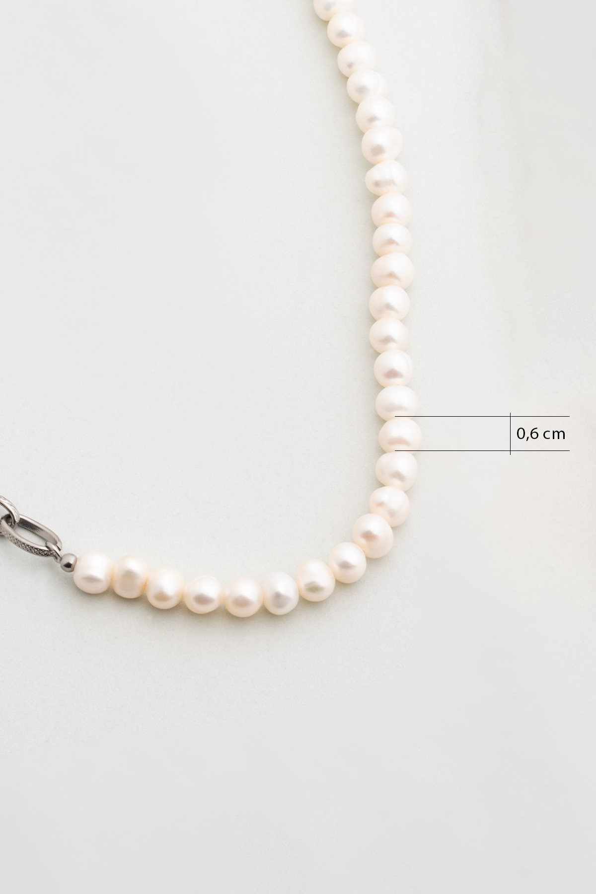 Resim Modern Tasarım Erkek 50 Cm Çelik İnci Kolye