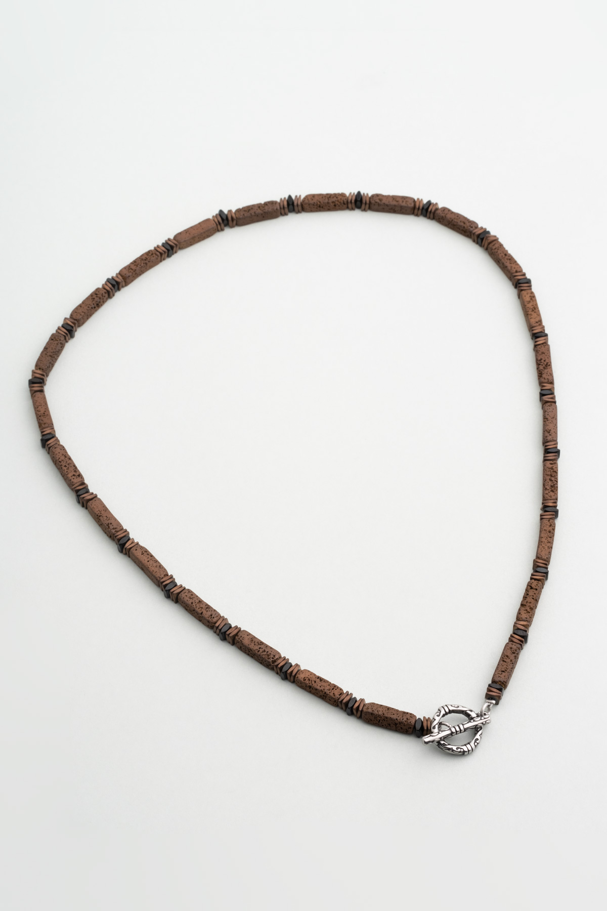 Resim Lav Taşlı 50 Cm Çelik Erkek Kolye