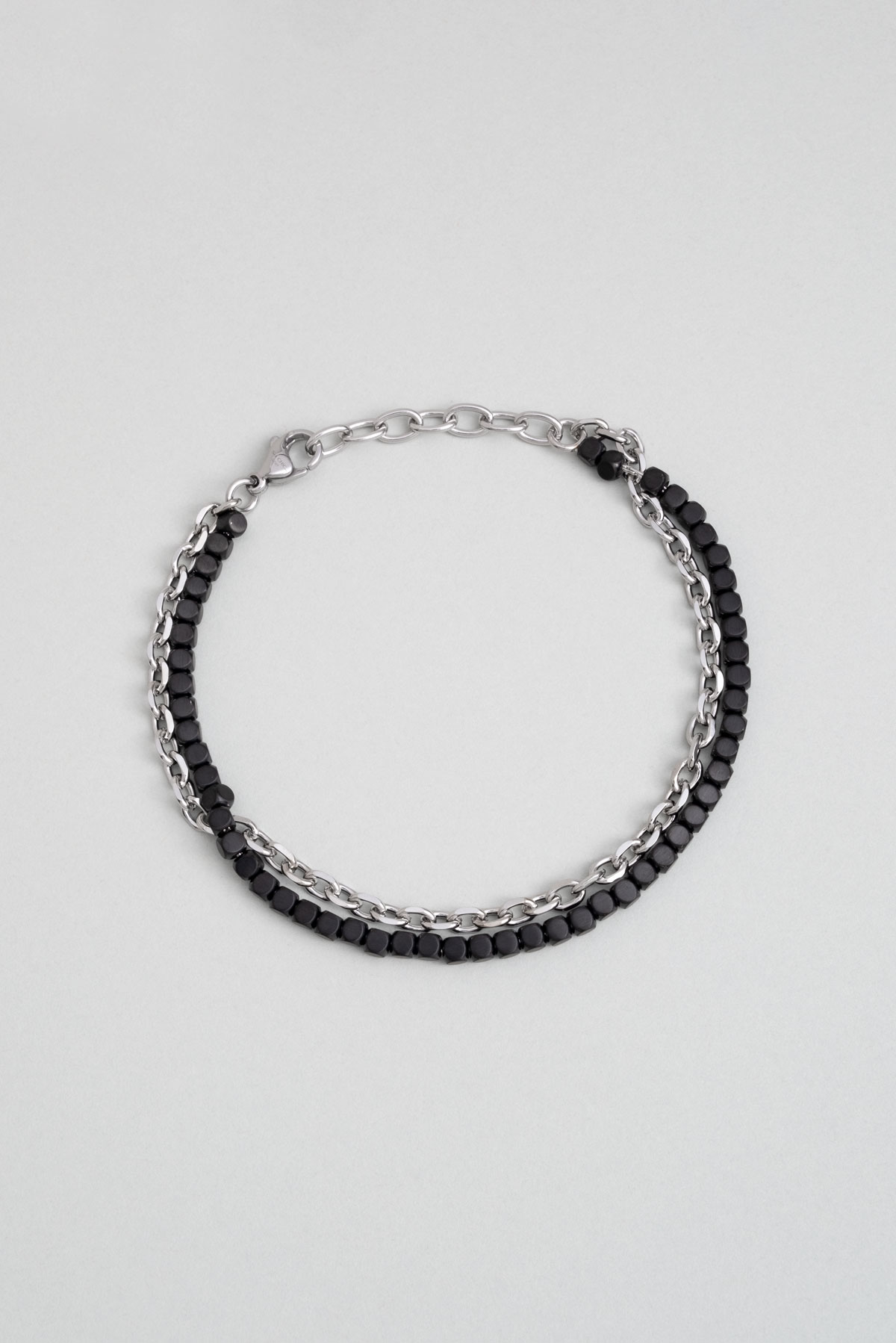 Oniks Taşlı 21 Cm Çelik Erkek Bileklik 02438640299