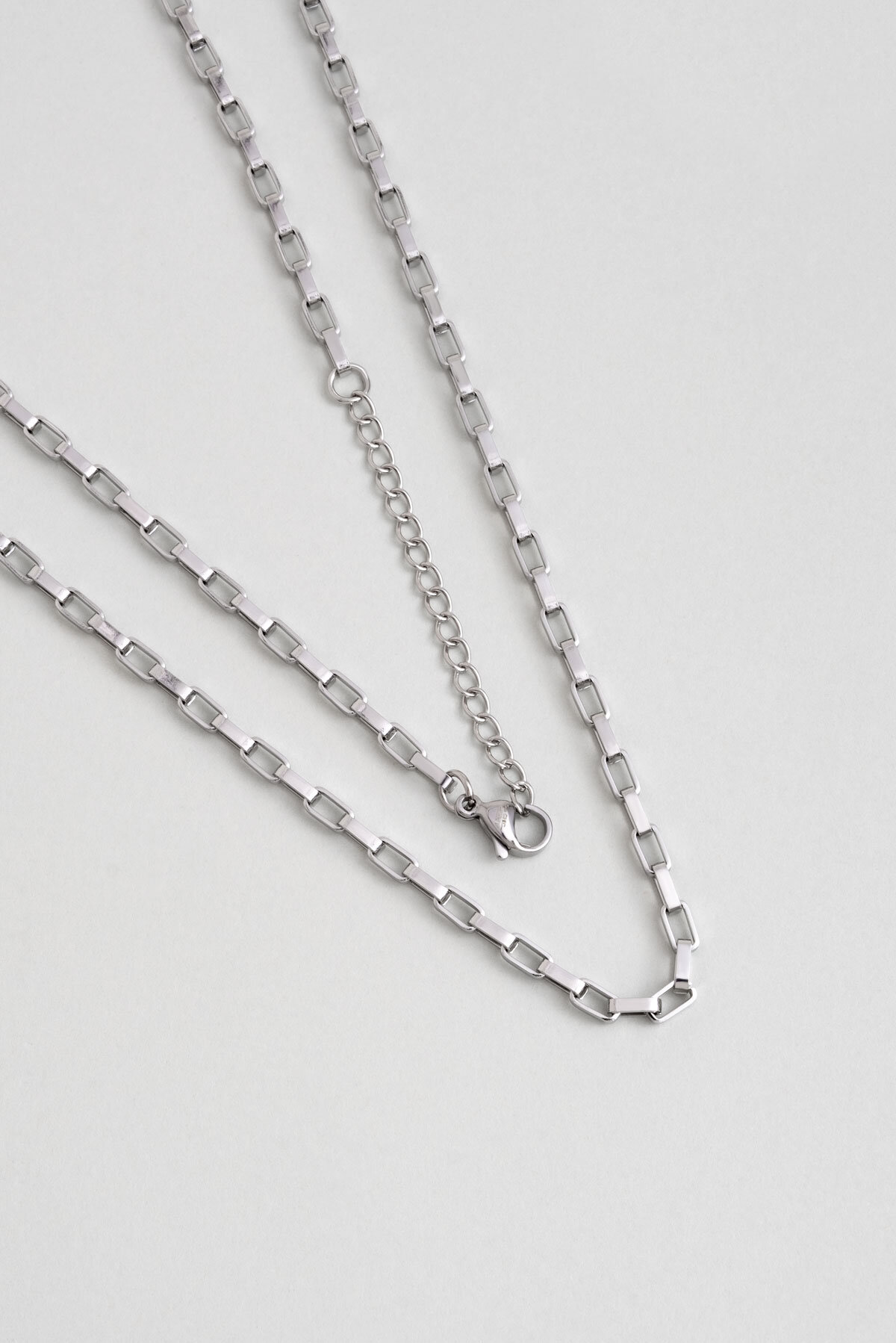 Asil Rodyum Kaplama Çelik Erkek Zincir Kolye