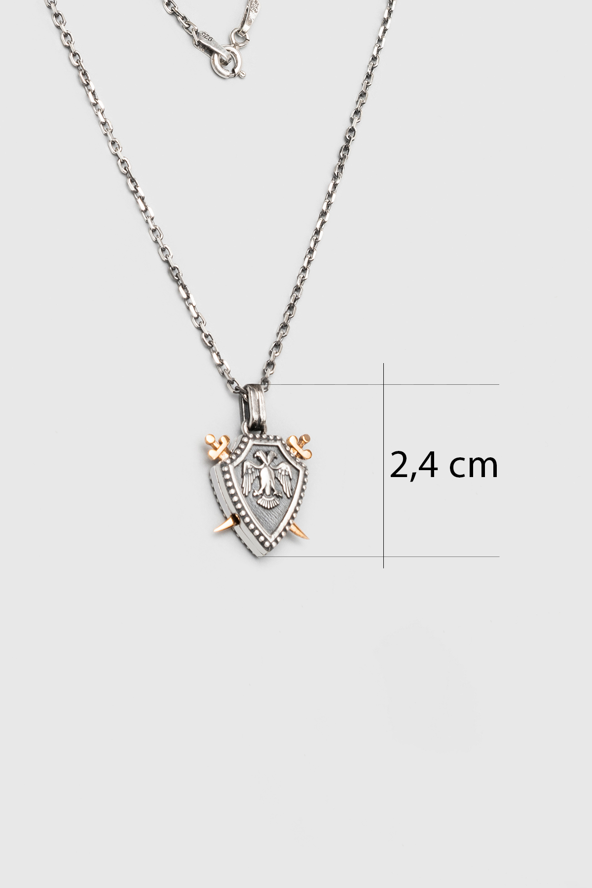 Selçuklu Kartalı Figürlü Gümüş Erkek Kolye 07259799999_1