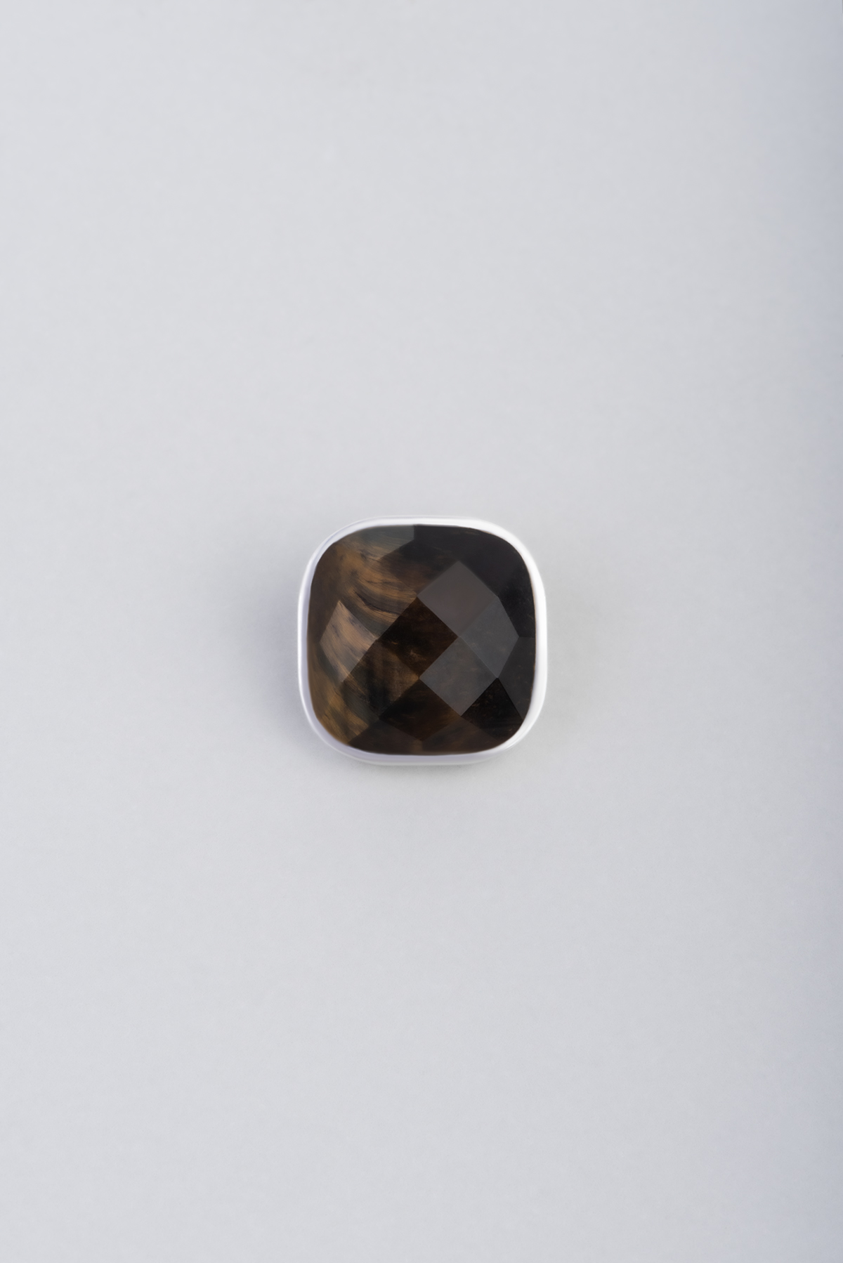  Modify Collection Tiger Eye Stone Silver Ring Piece