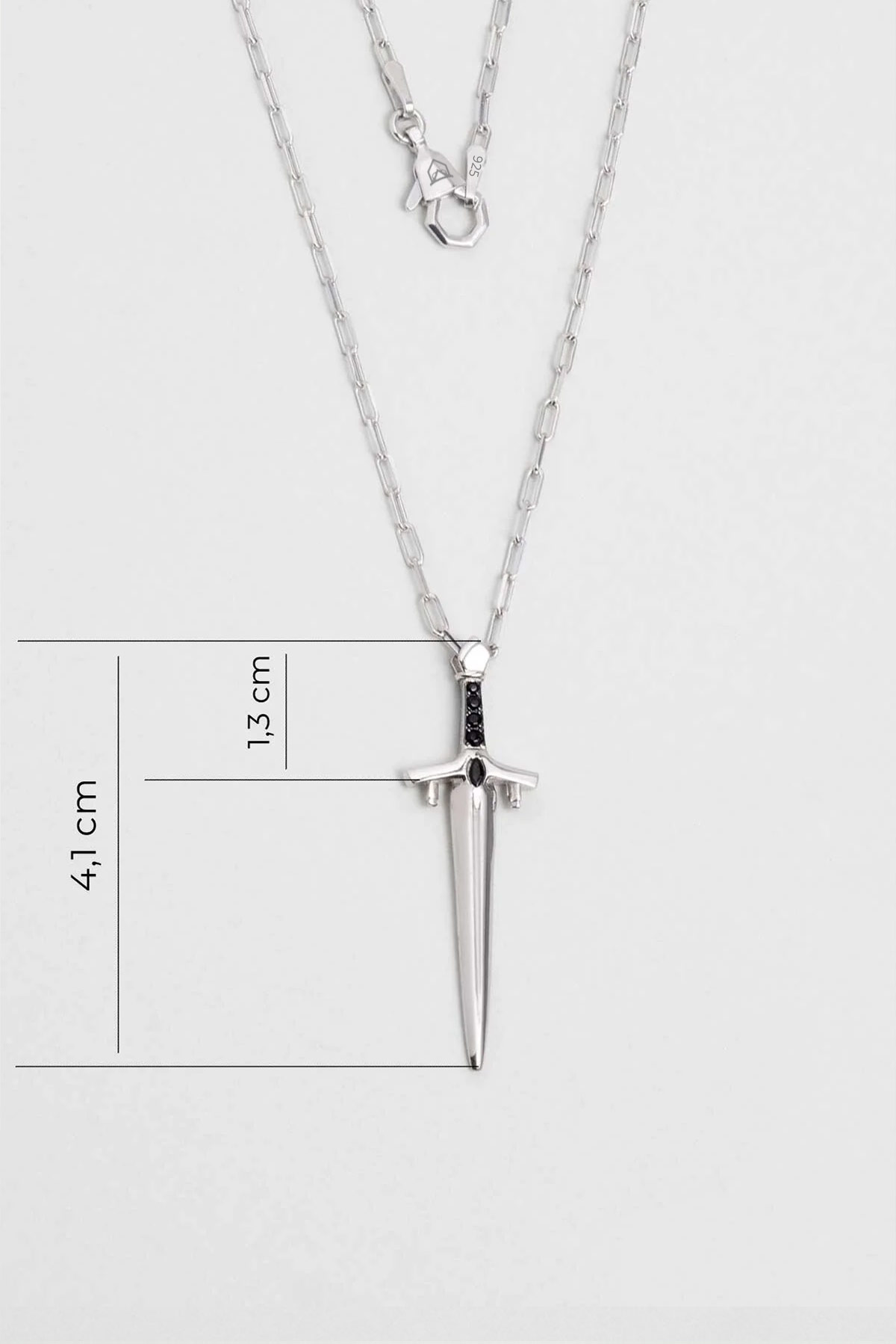 Resim Viking Kılıcı 60 Cm Gümüş Erkek Kolye