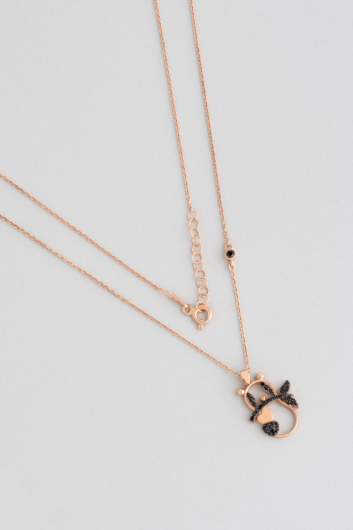 Cute Animals 18K Rose Gold Plated Silver Minimal Necklace