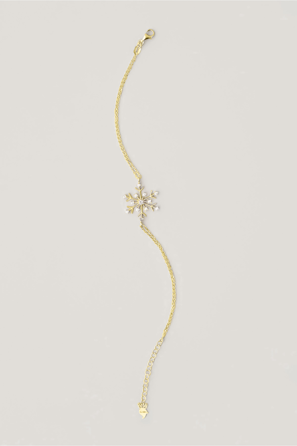 Karlar Diyarı 18 Ayar Sarı Altın Kaplama 20 Cm Gümüş Bileklik 1037620144