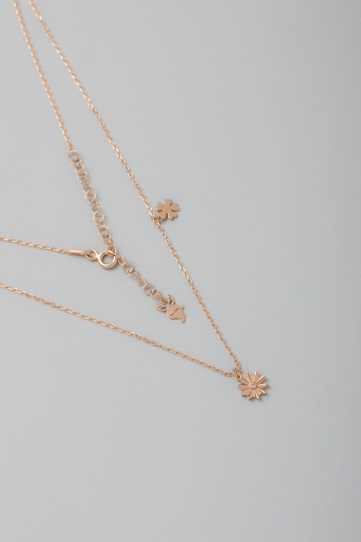 Minimal Design 18 Karat Rose Gold Plated 45 cm Silver Necklace