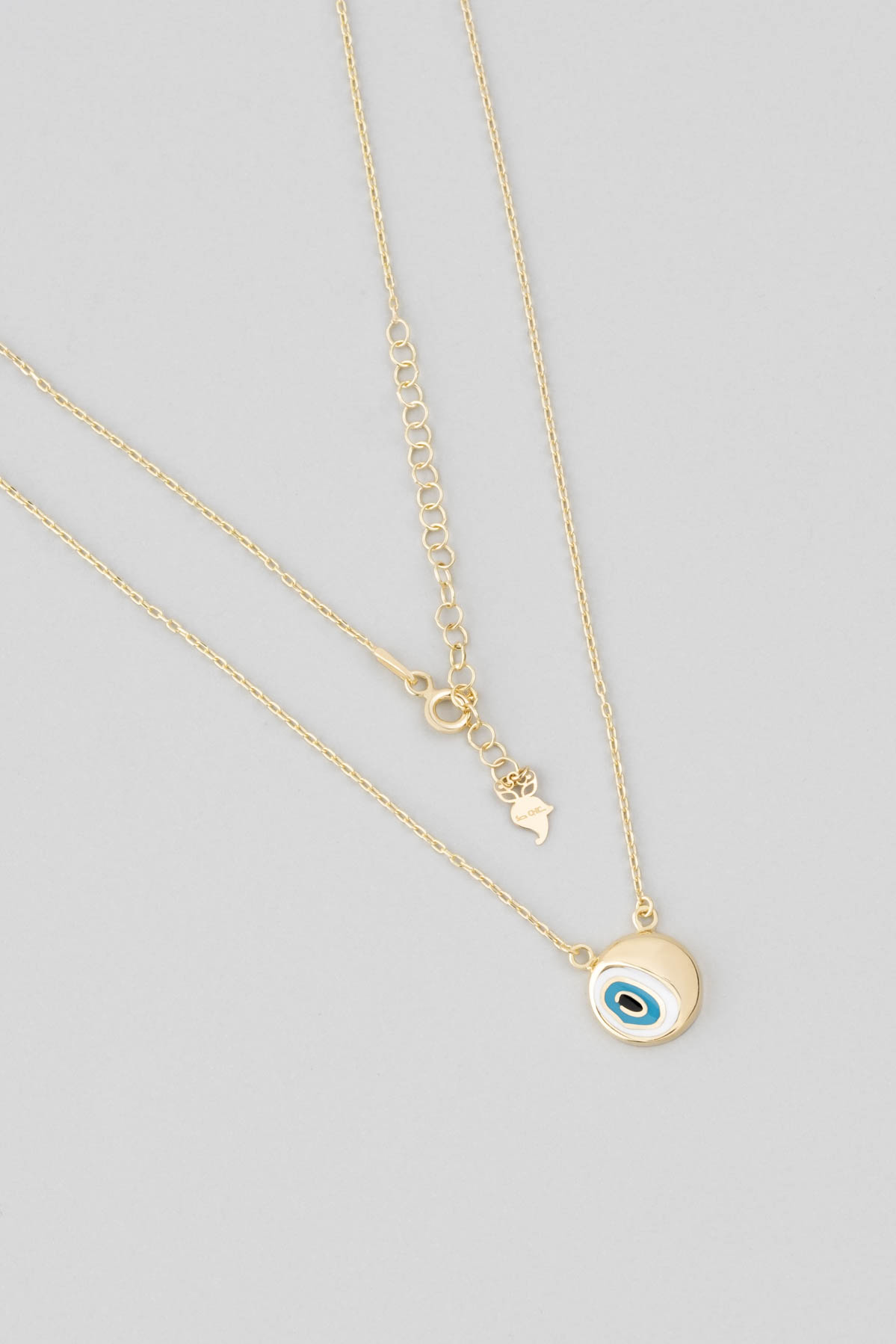 Minimal Evil Eye 18 Carat Yellow Gold Plated  Silver Necklace