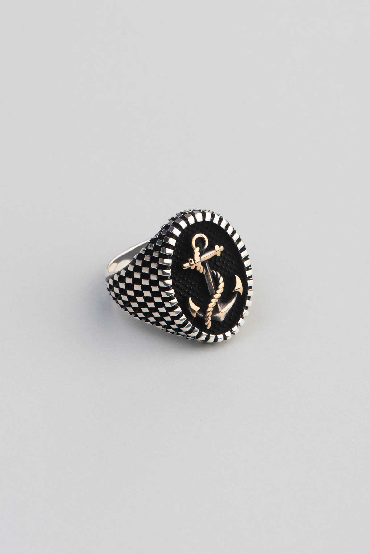 Silver Men Ring with Sailor Figure