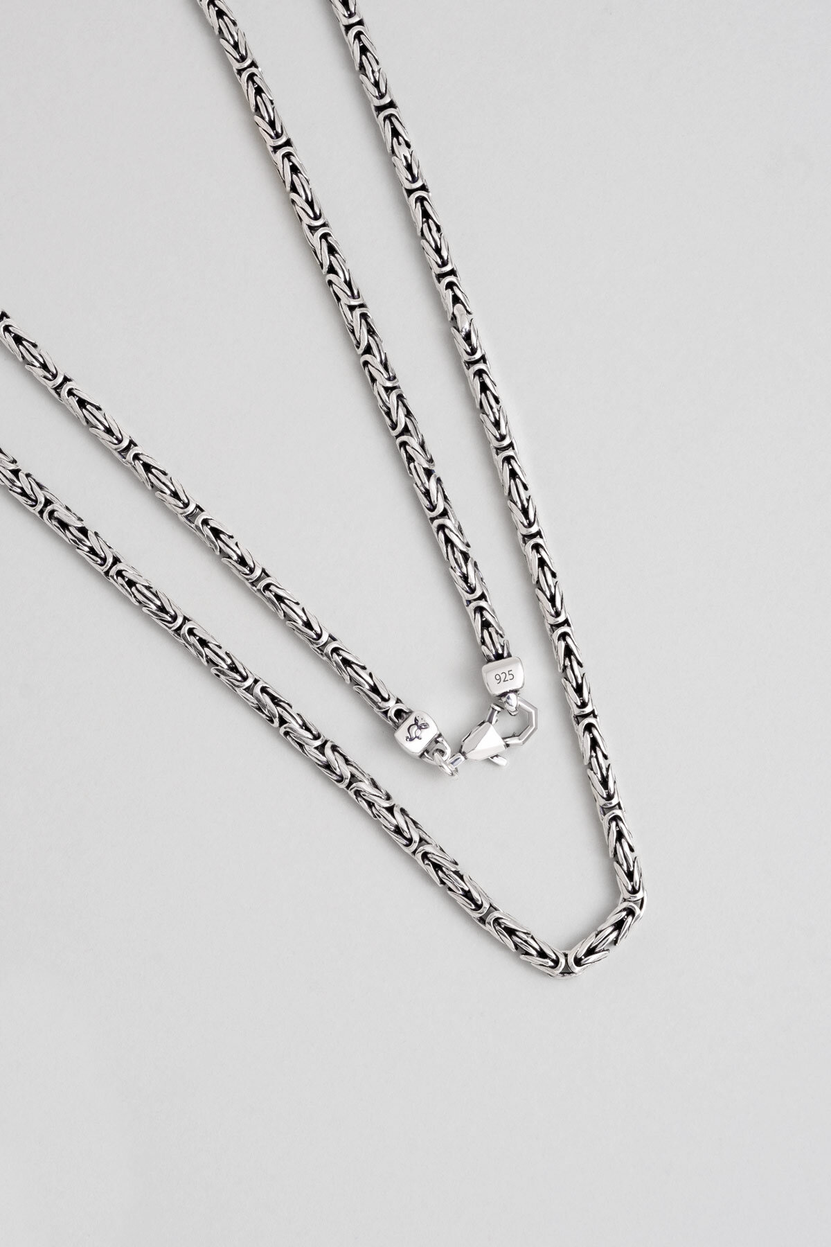 Klasik 60 Cm Gümüş Erkek Kral Zincir Kolye