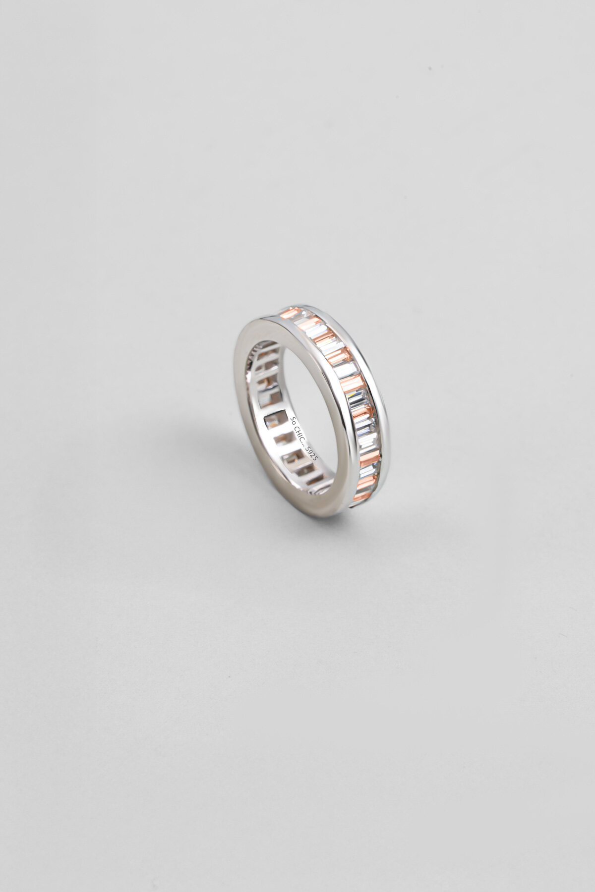 Baget Rüyası 18 Ayar Beyaz Altın Kaplama Gümüş Yüzük