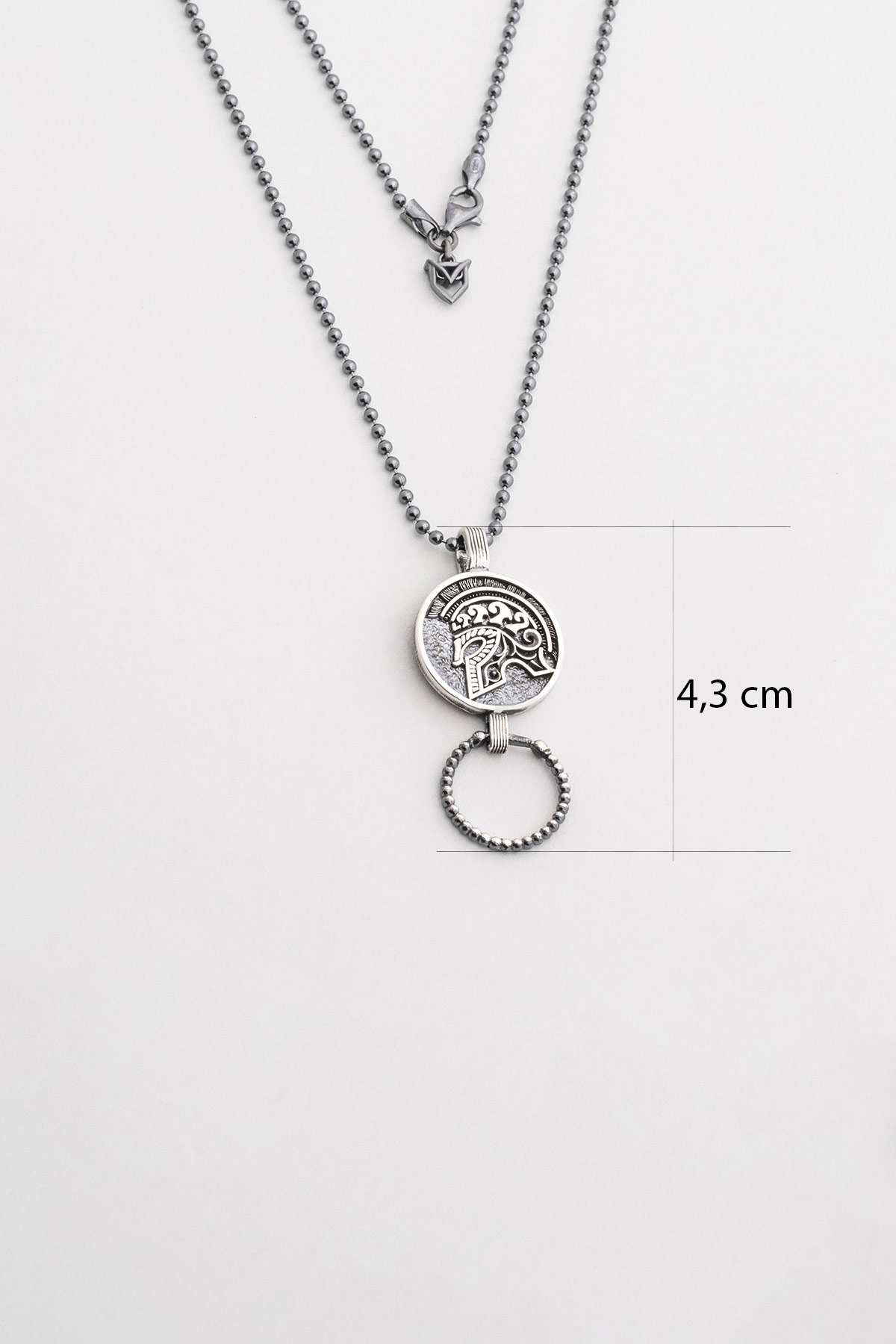 Gladyatör 55 Cm Gümüş Erkek Kolye Ve Gözlük Askısı 1168033799_2