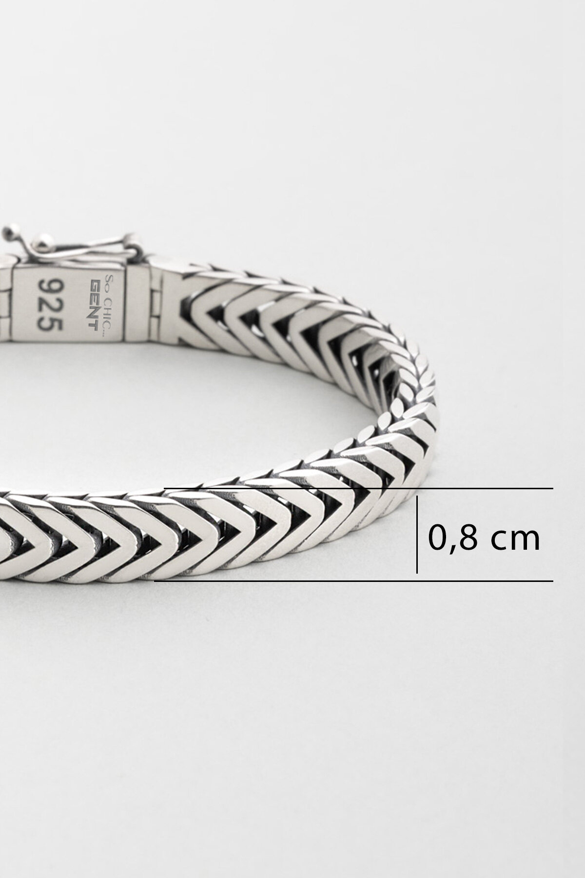 Modern Örgü Oksit Kaplama Gümüş Erkek Bileklik