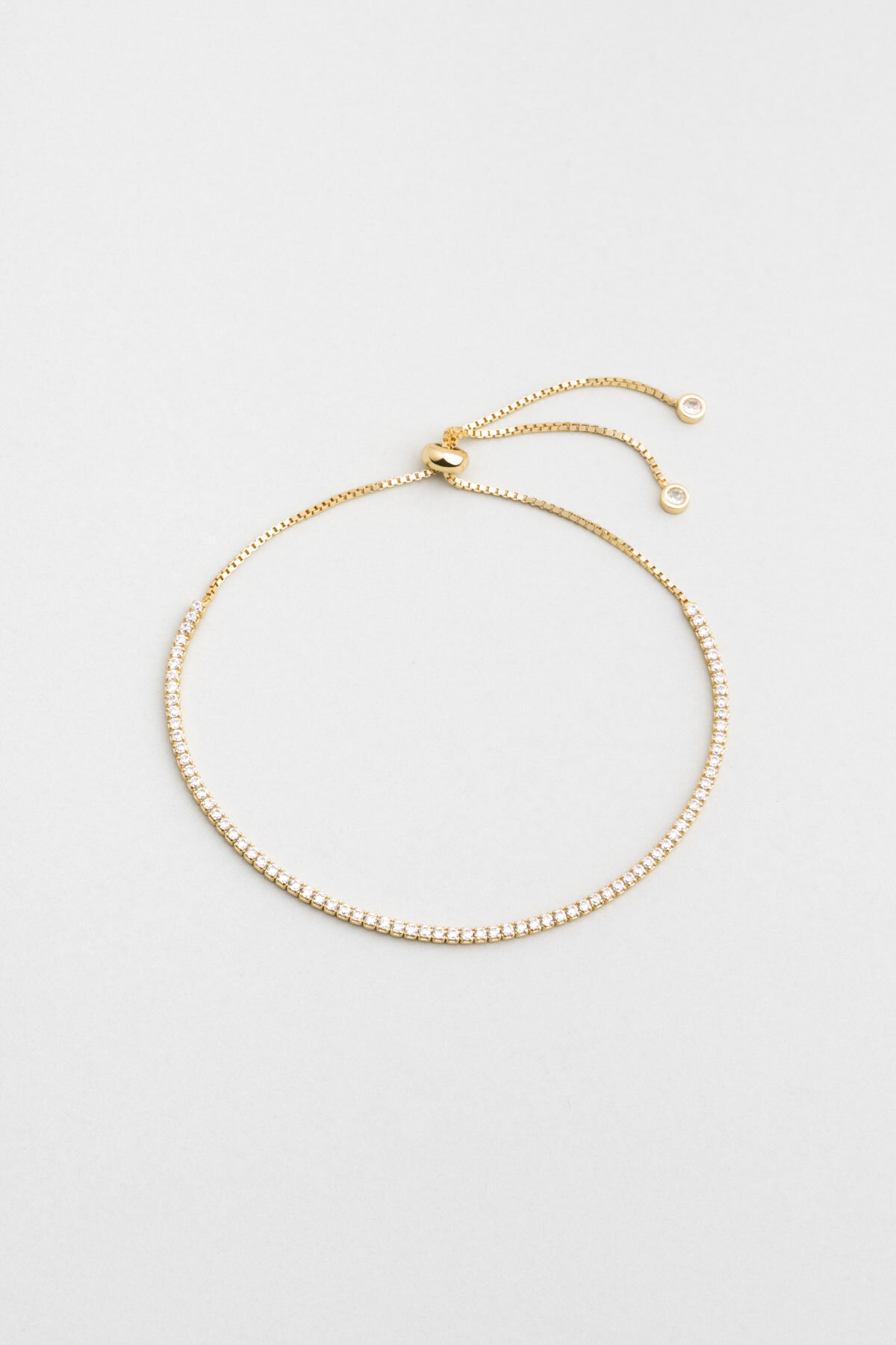 Su Yolu 18 Ayar Sarı Altın Kaplama Ayarlanabilir Gümüş Bileklik 5030160144