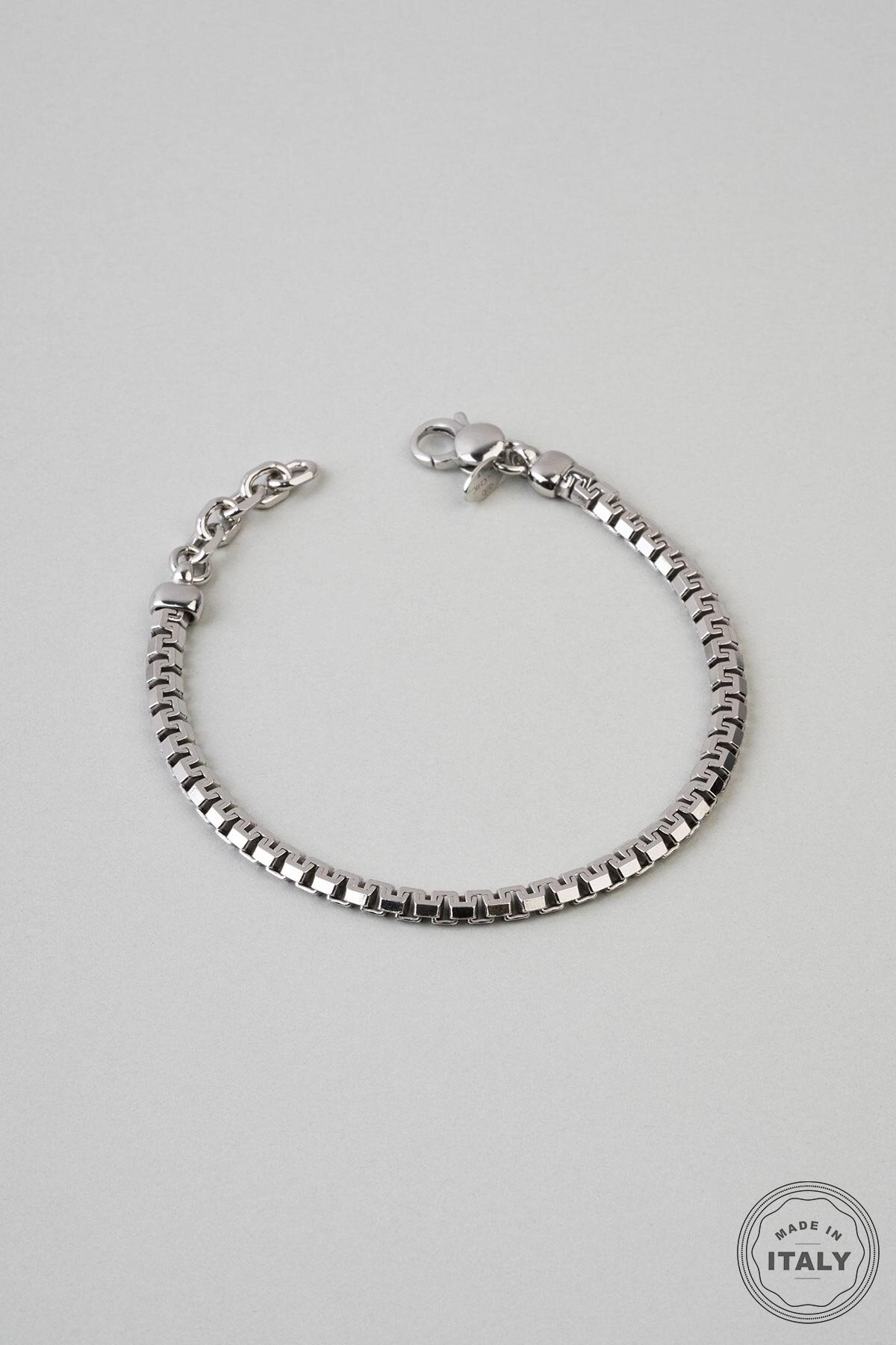 İtalyan 21 Cm Gümüş Erkek Bileklik