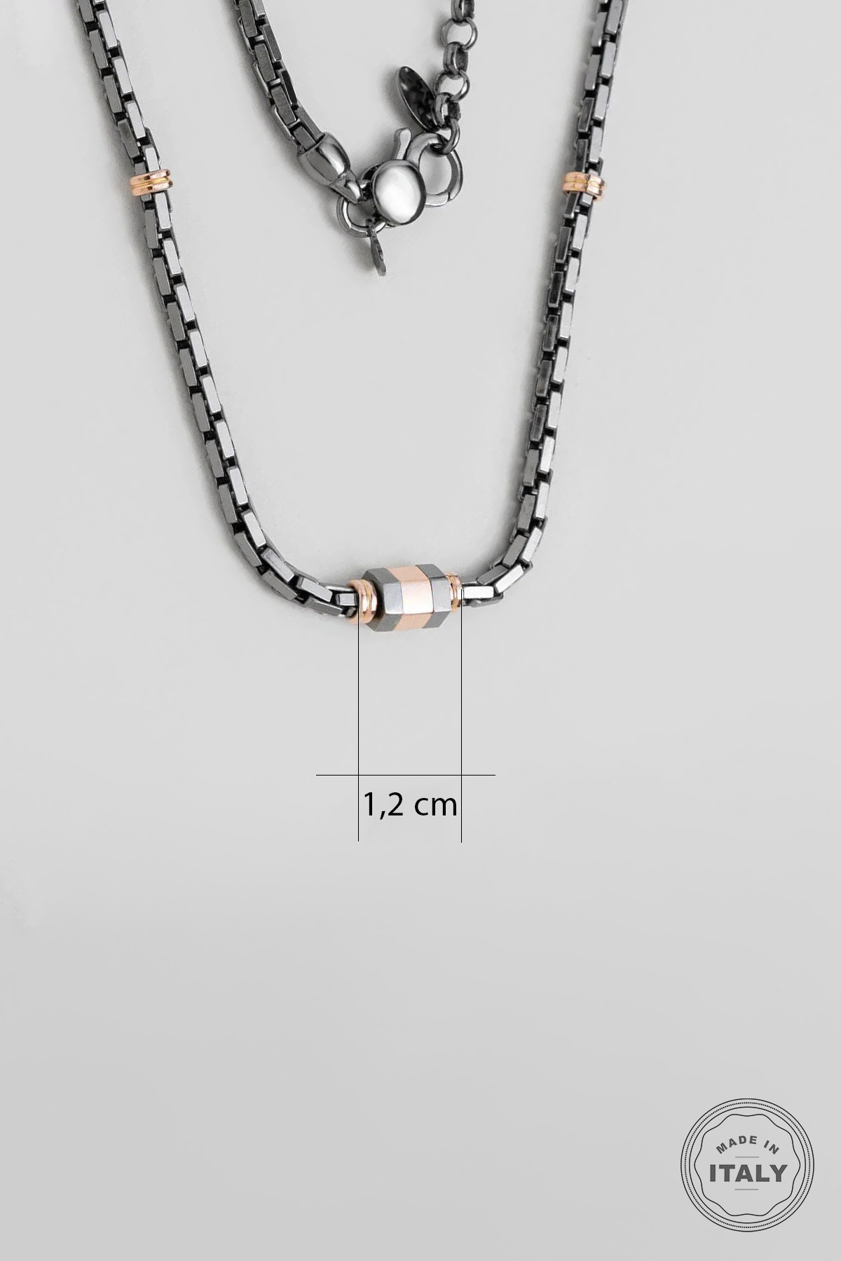 Resim İtalyan Tasarım 55 Cm Gümüş Erkek Zincir Kolye