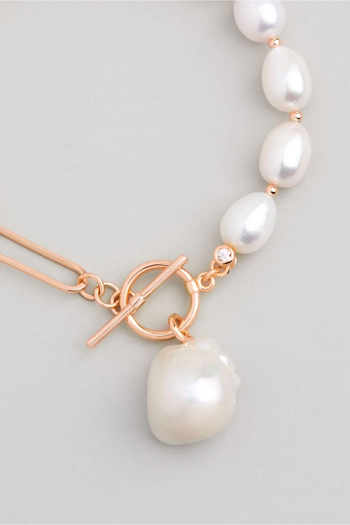 Nancy 18 Ayar Rose Altın Kaplama 21 Cm Gümüş İnci Bileklik 5120186245_4