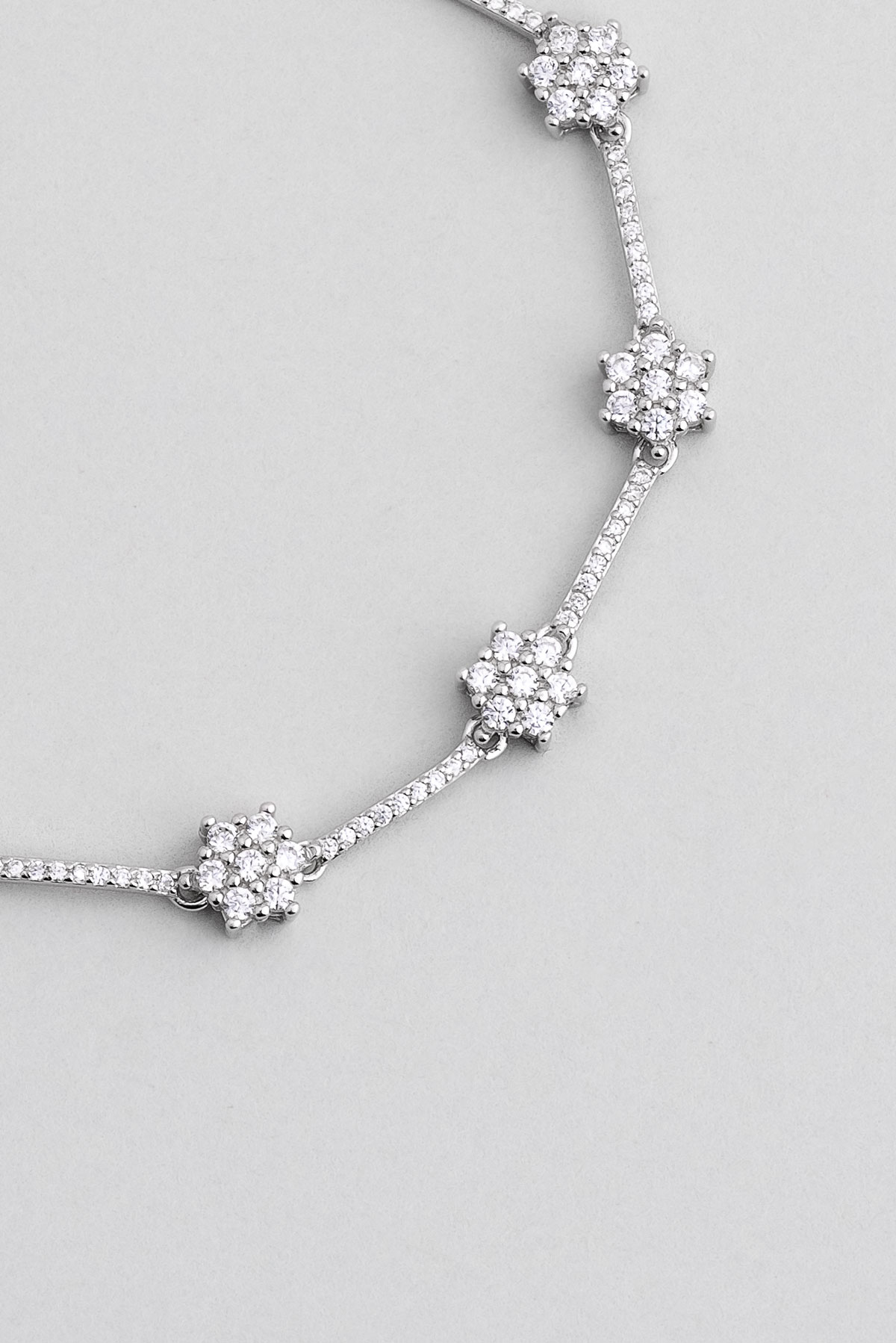 Çöl Baharı 18 Ayar Beyaz Altın Kaplama 19 Cm Gümüş Bileklik 5124280199_1