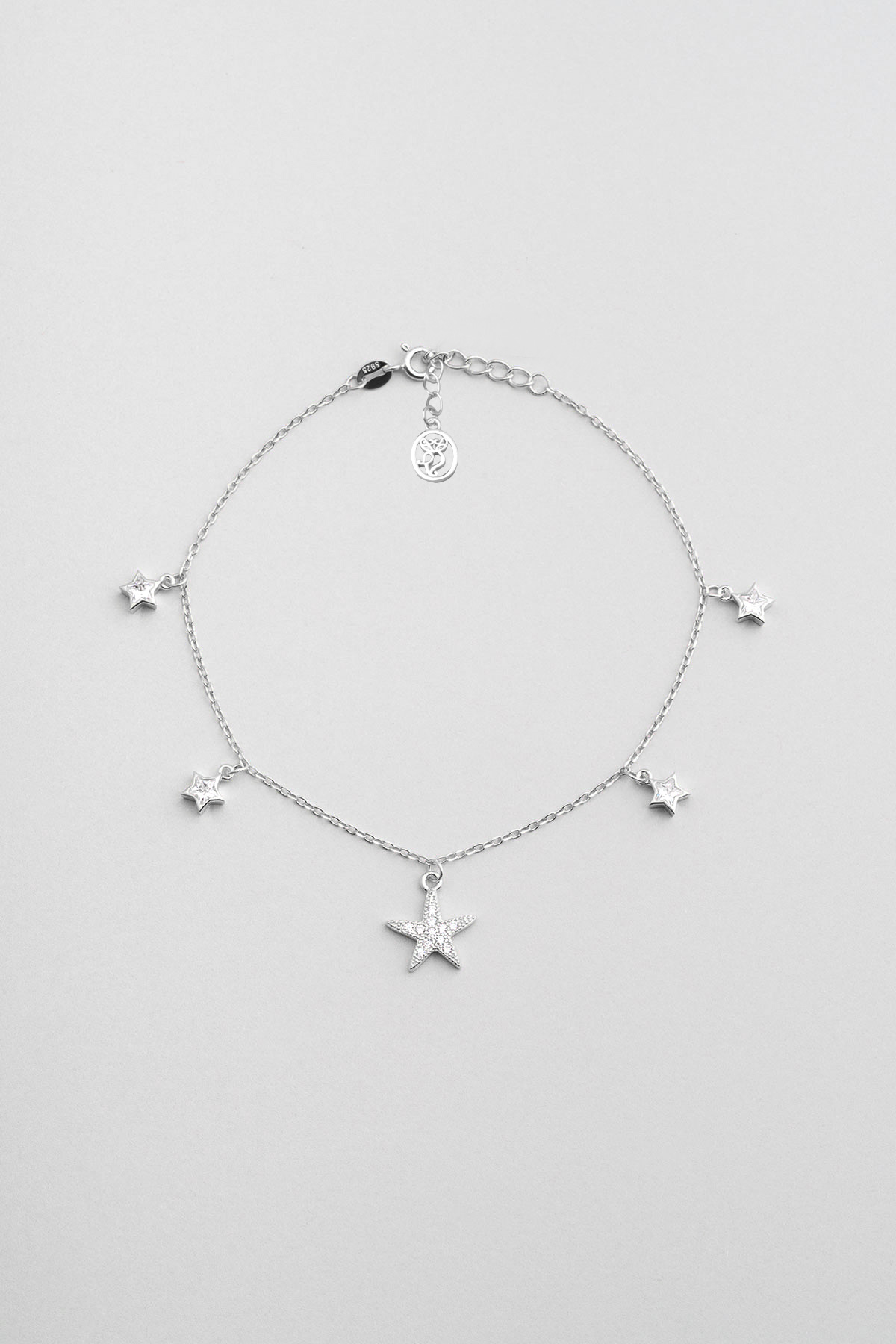 Resim Deniz Yıldızı 18 Ayar Beyaz Altın Kaplama 24 Cm Gümüş Hal Hal
