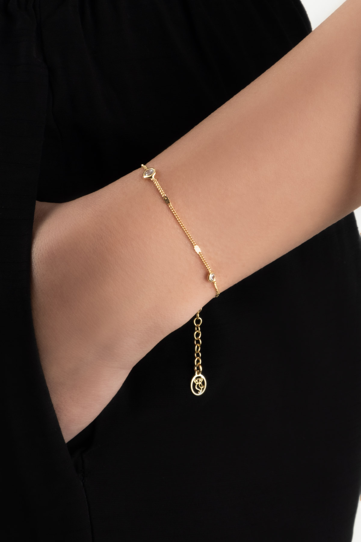 İtalyan Tasarım 18 Ayar Sarı Altın Kaplama 19 Cm Gümüş Bileklik 5174194499_1