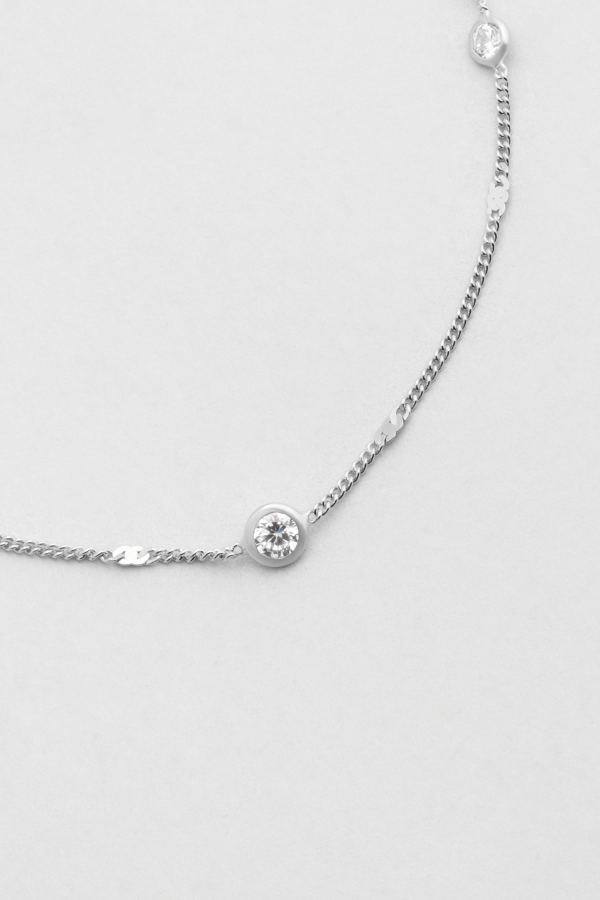 İtalyan Tasarım 18 Ayar Beyaz Altın Kaplama 19 Cm Gümüş Bileklik
 5174199999_4