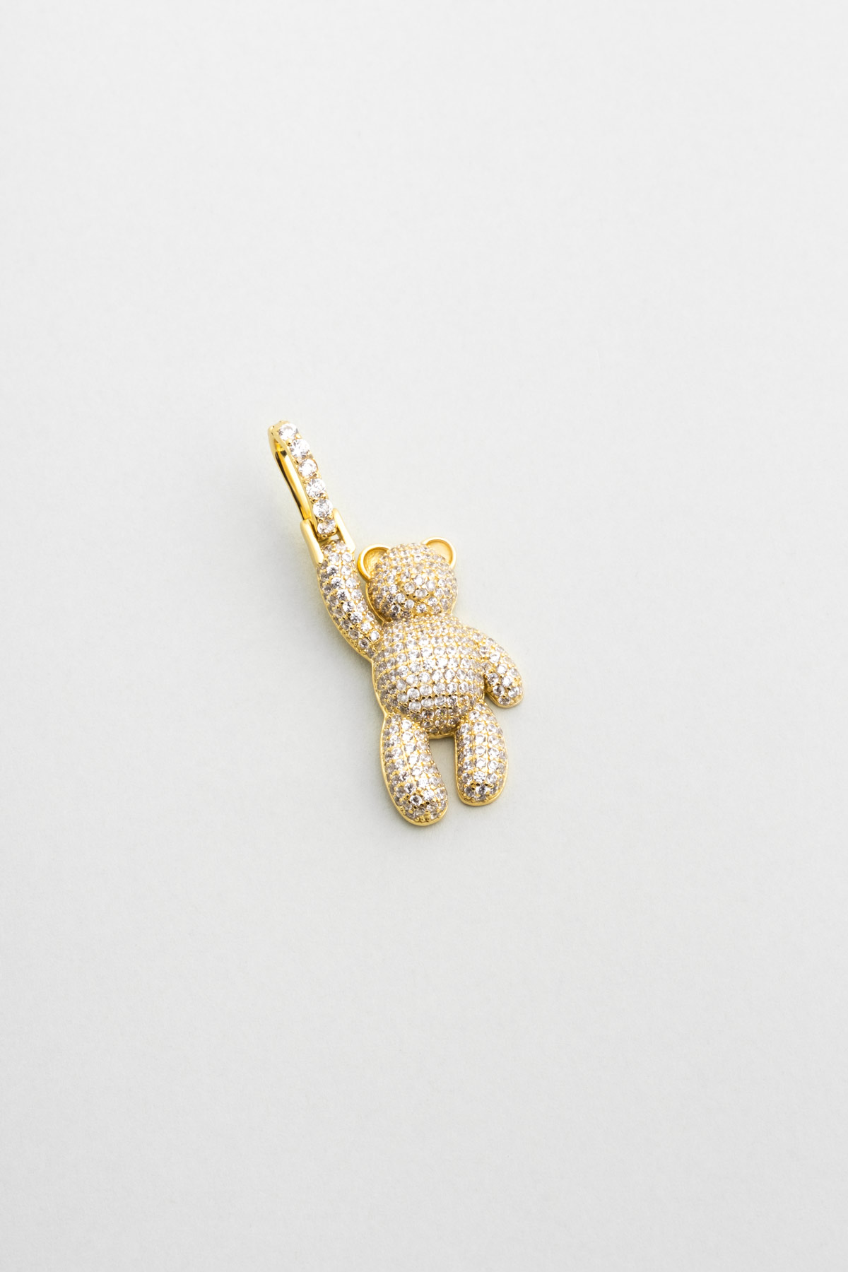 Resim Tiny Bear 18 Ayar Sarı Altın Kaplama Gümüş Charm