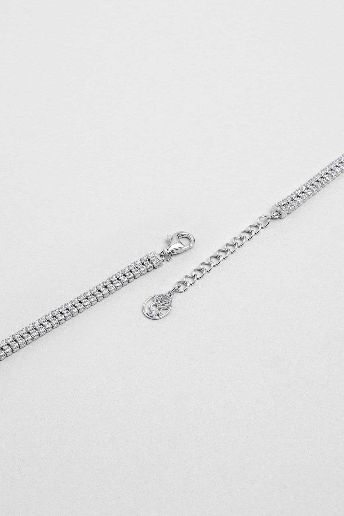Avangard 18 Ayar Beyaz Altın Kaplama 19 Cm Gümüş Su Yolu Bileklik 5205440199_3