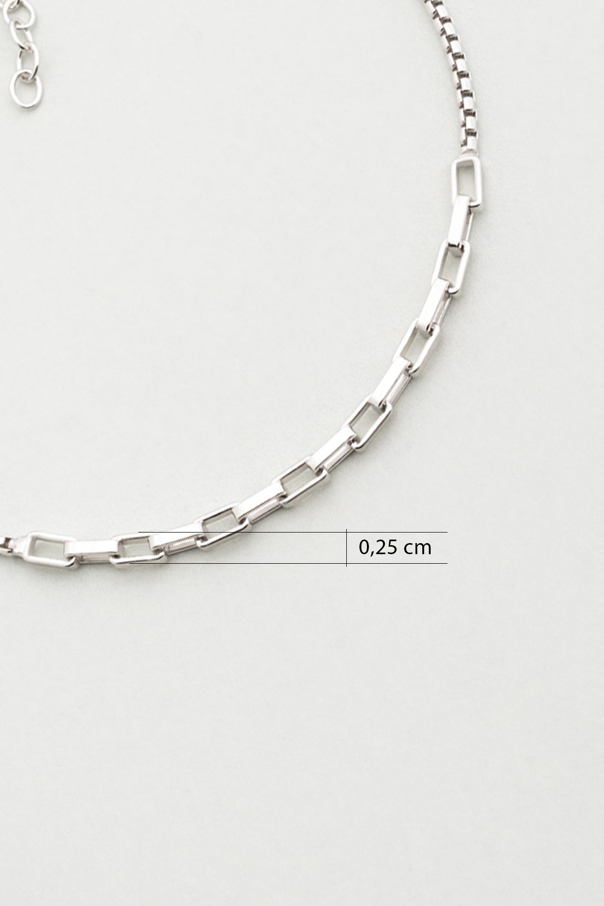 İtalyan Tasarım 18 Ayar Beyaz Altın Kaplama 21 Cm Gümüş Erkek Bileklik 5207489999_2