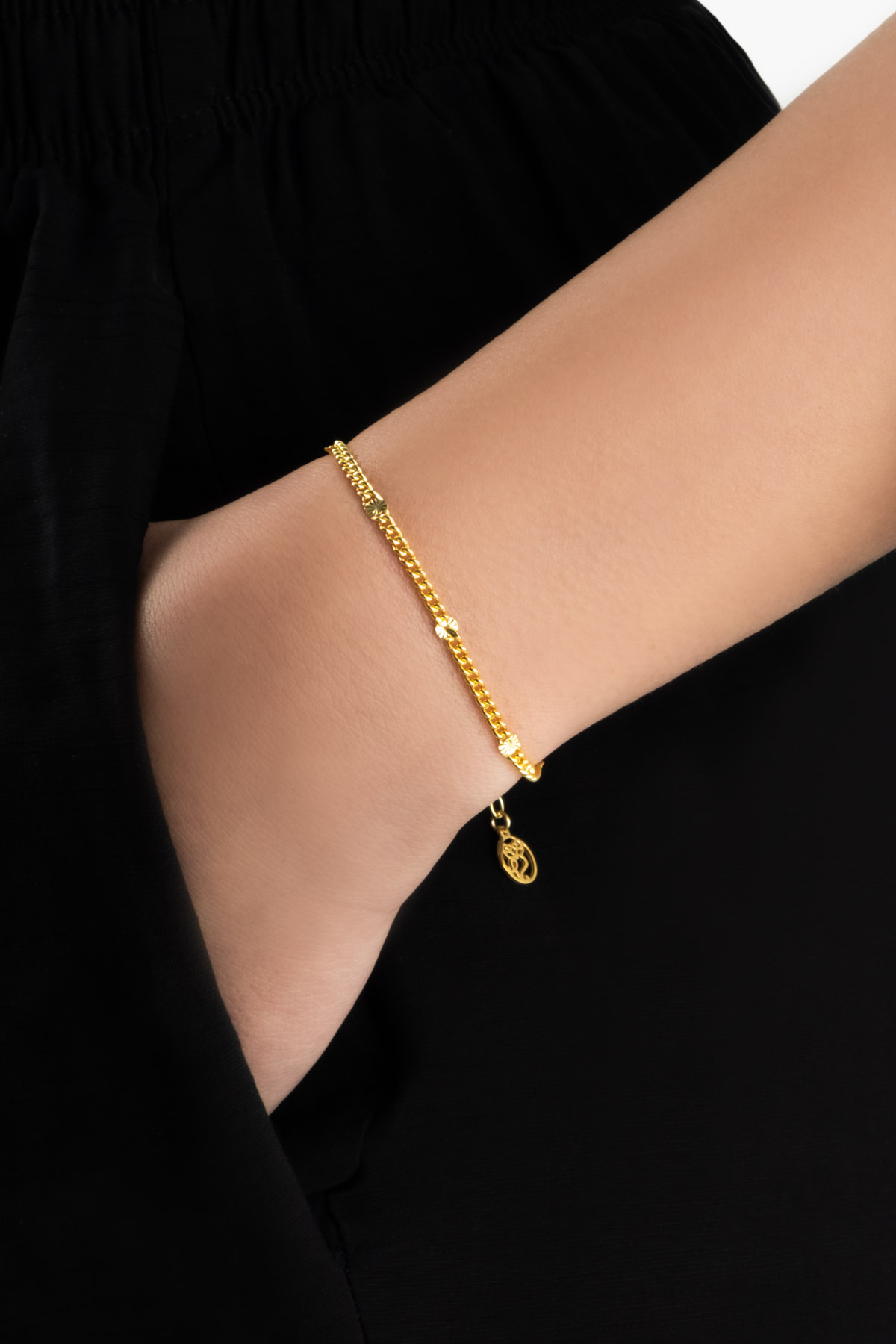 İtalyan Tasarım 18 Ayar Sarı Altın Kaplama 19 Cm Gümüş Bileklik 5207514499_1