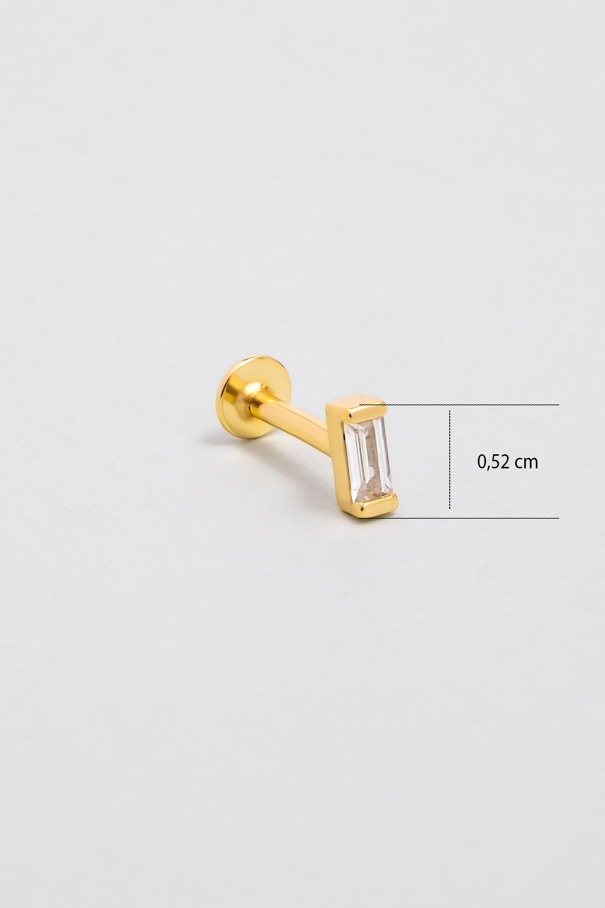Resim Baget Işıltısı 18 Ayar Sarı Altın Kaplama Gümüş Tragus-Helix Piercing
