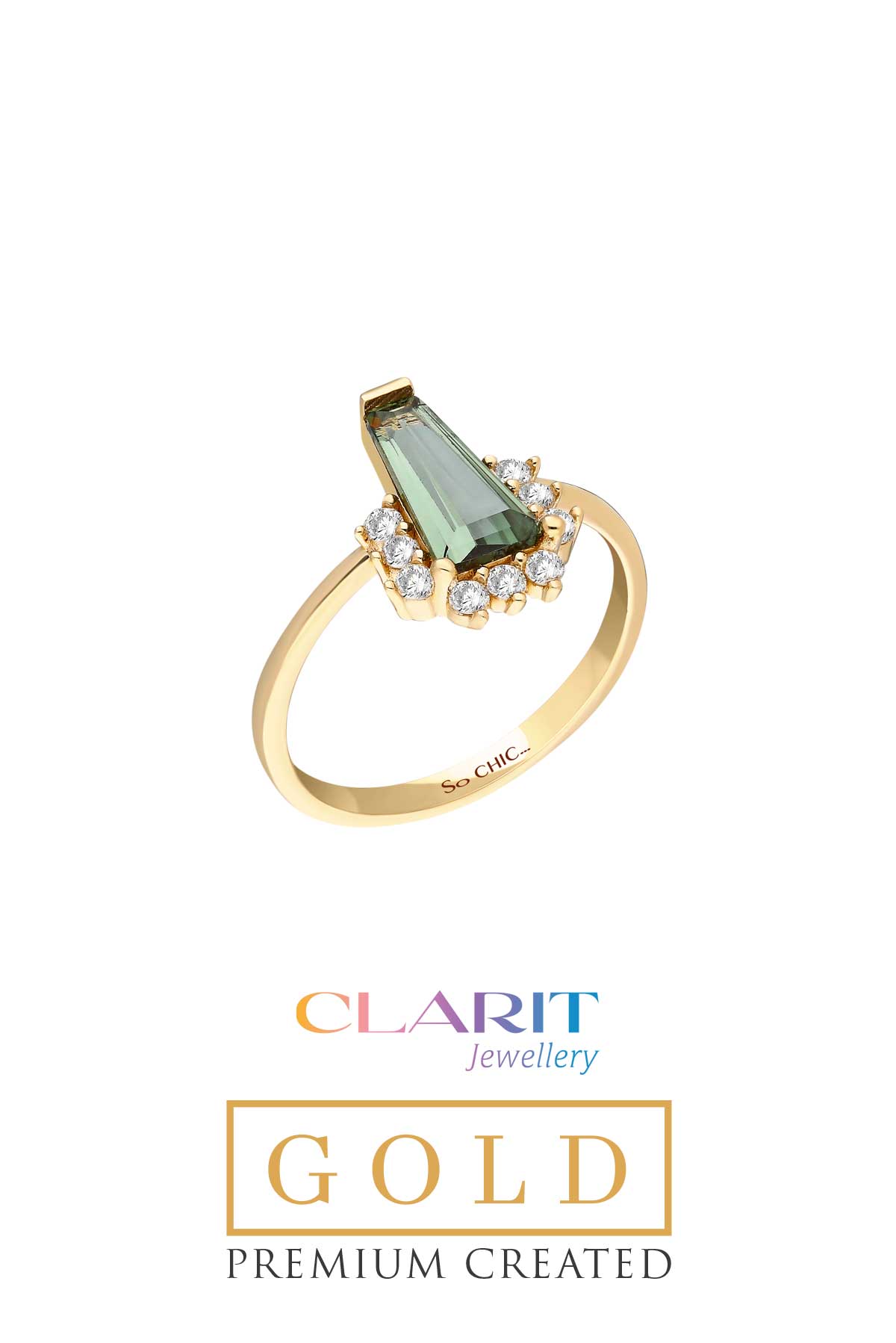 So CHIC Created Tourmaline Taşlı Clarit Serisi 14 Ayar Sarı Altın Trapez Yüzük Created Tourmaline Taşlı Clarit Serisi 14 Ayar Sarı Altın Trapez Yüzük GG036602441. 1