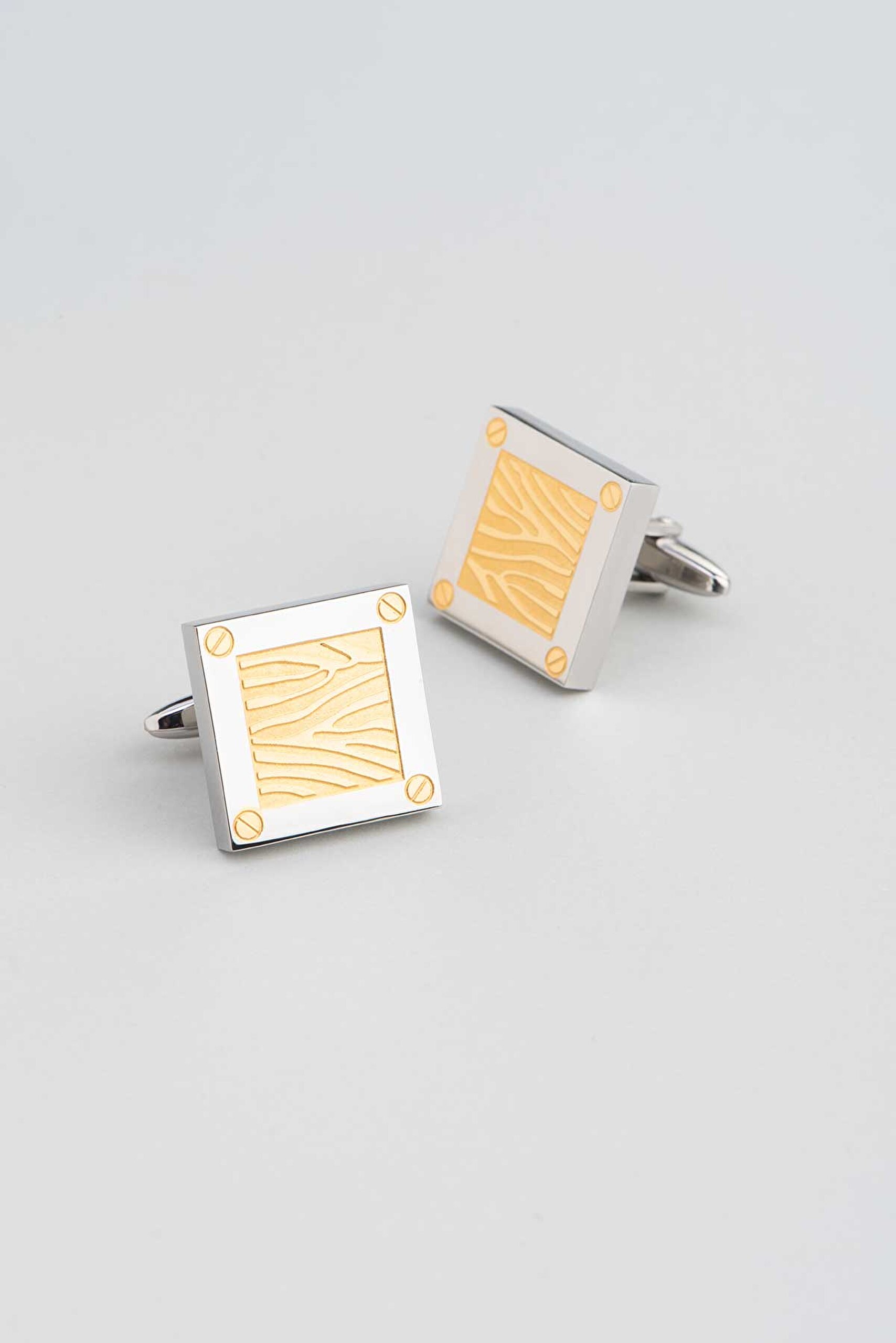 Klasik Çelik Erkek Kol Düğmesi