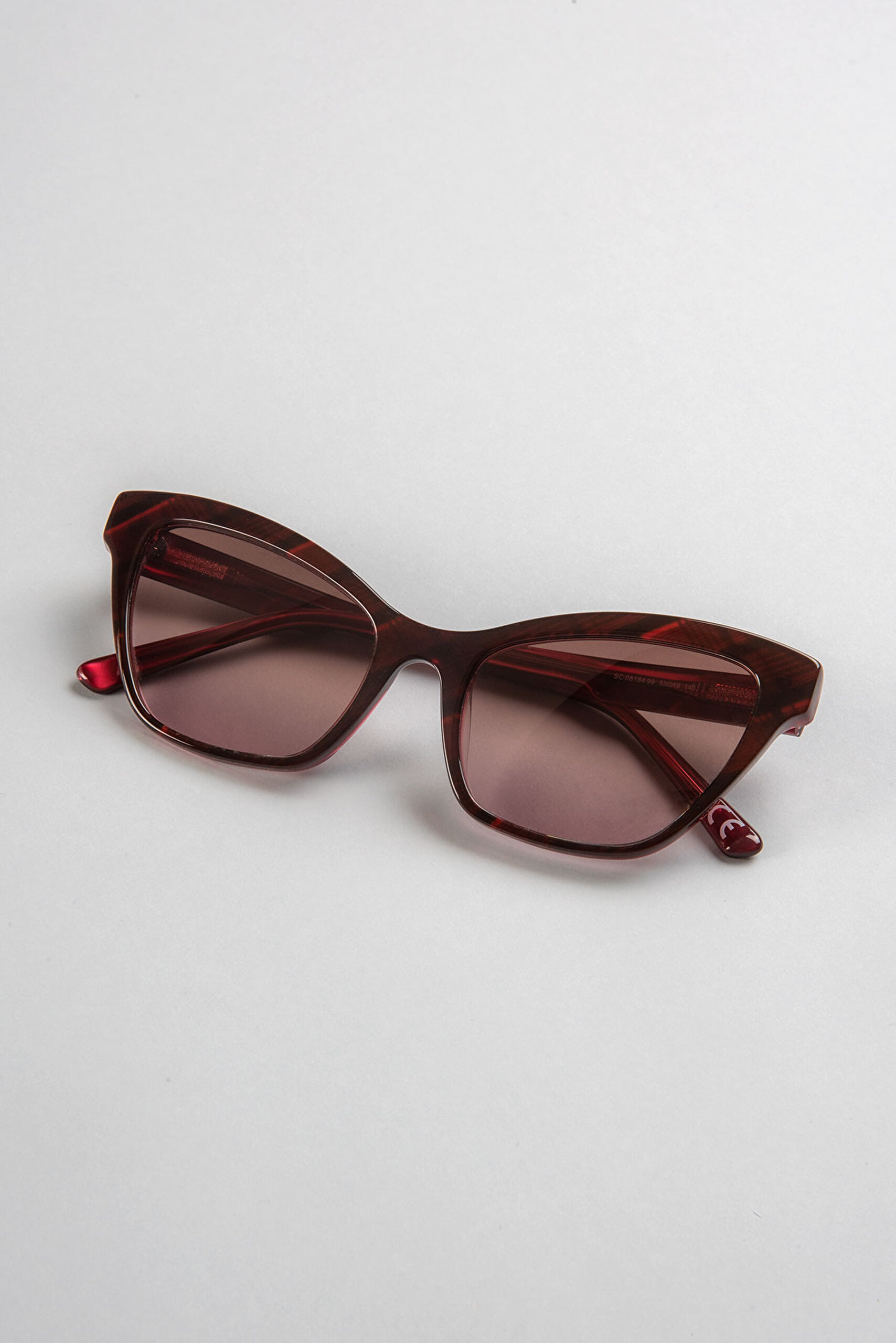 ⁠ Bordo Camlı  Cat Eye Güneş Gözlüğü_1}