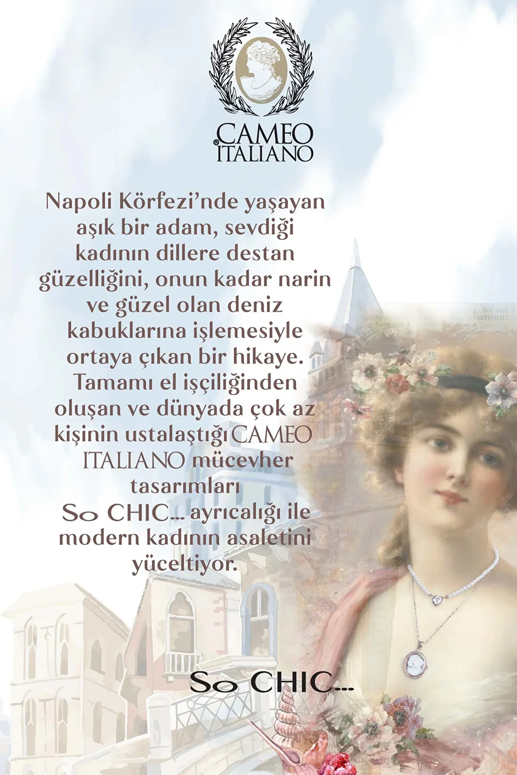 ⁠ Cameo Italiano 18 Ayar Rose Altın Kaplama Gümüş Kolye_5}