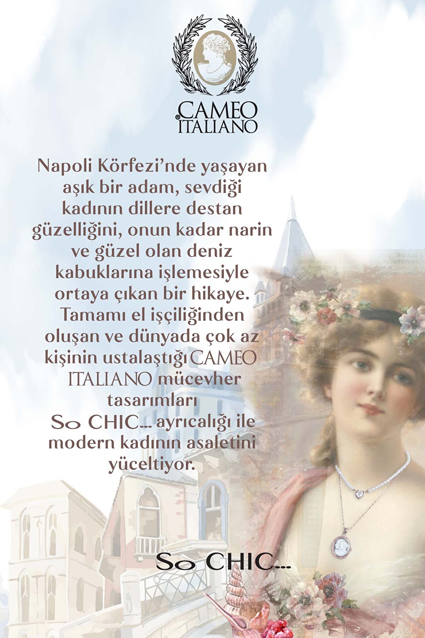 Cameo Italiano 18 Ayar Rose Altın Kaplama Gümüş Küpe - 2