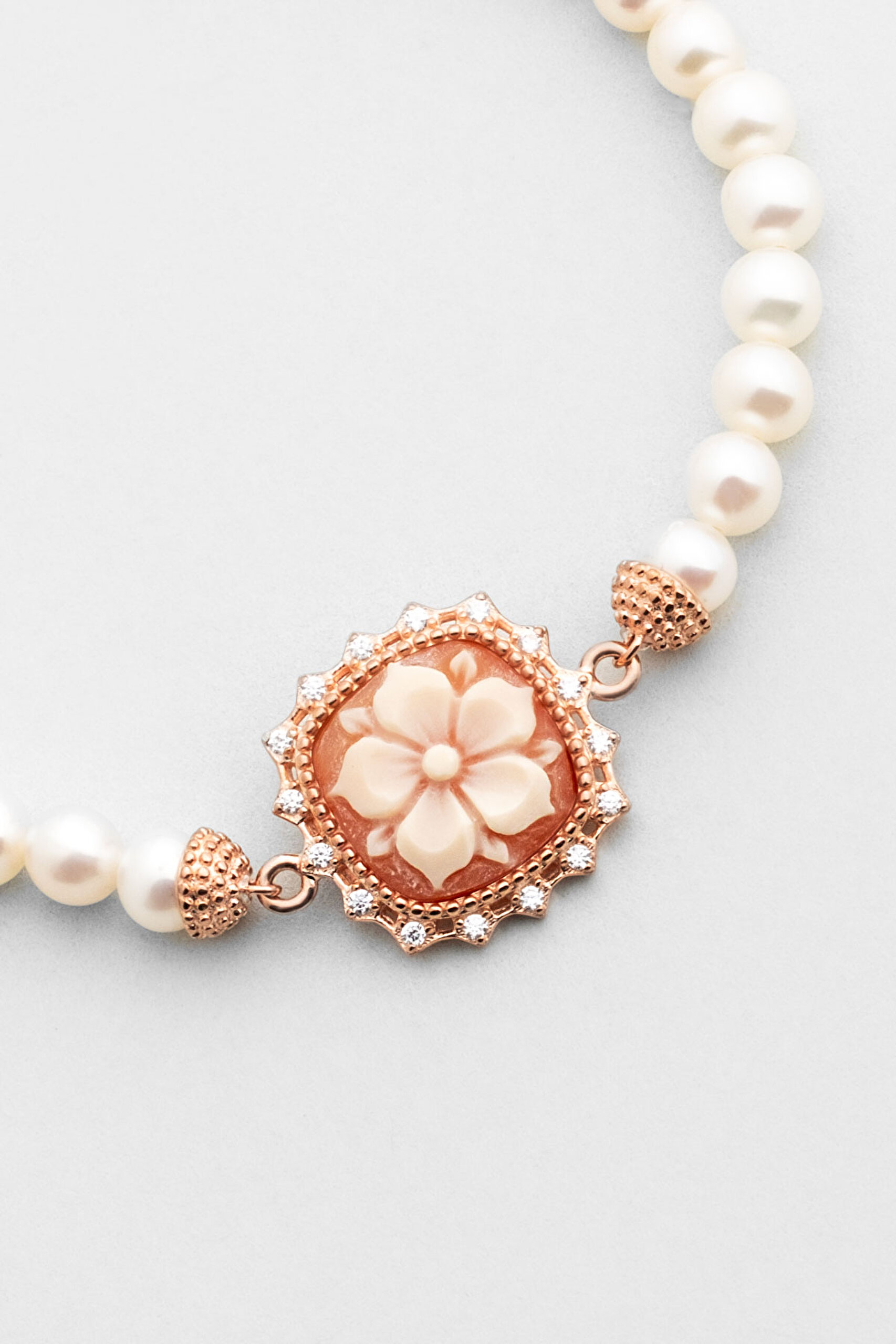 ⁠ Cameo Italiano 18 Ayar Rose Altın Kaplama 20 Cm Gümüş Bileklik_4}