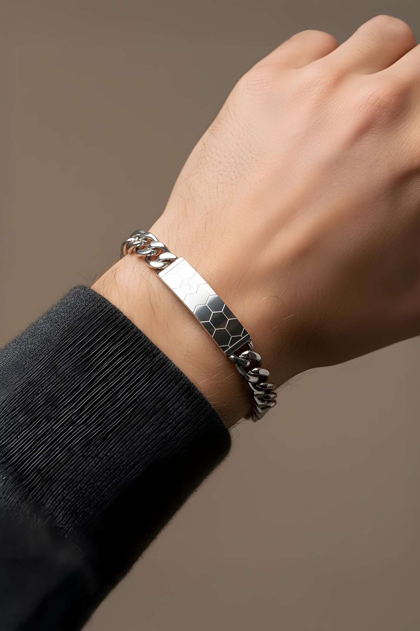 ⁠ Argon 20 Cm Çelik Erkek Bileklik_3}