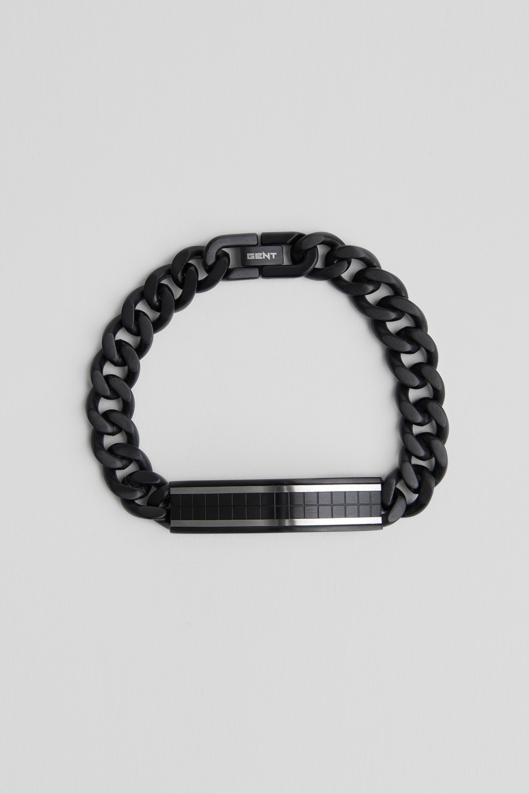 Siyah Rodyum Kaplama 22 Cm Çelik Erkek Bileklik