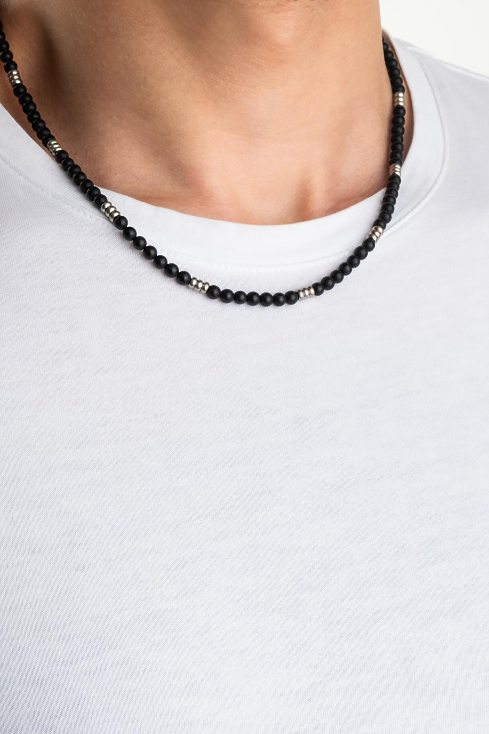 ⁠ Modern Stil 55 Cm Çelik Erkek Kolye_1}