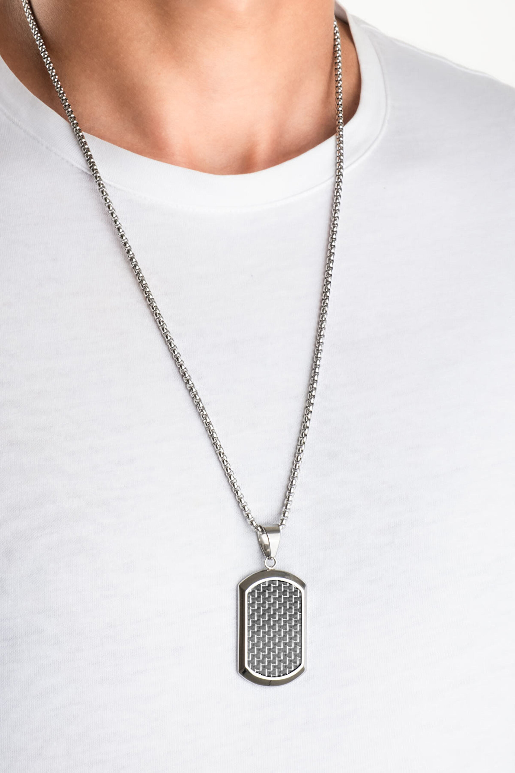 ⁠ Modern Stil 65 Cm Çelik Erkek Kolye_1}