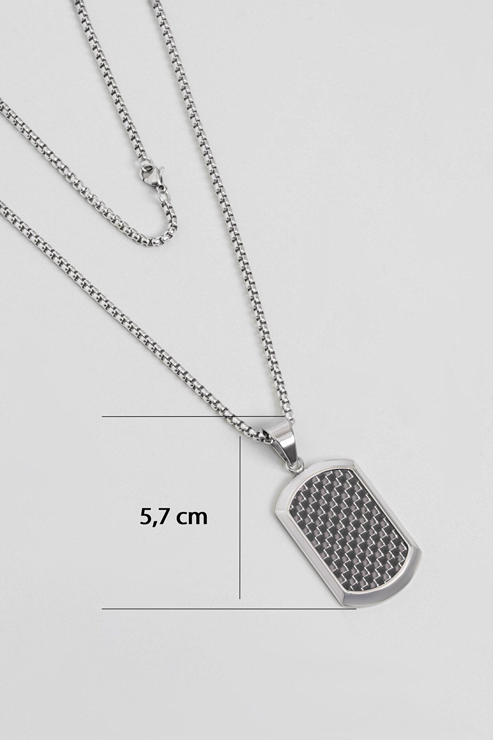 ⁠ Modern Stil 65 Cm Çelik Erkek Kolye_2}