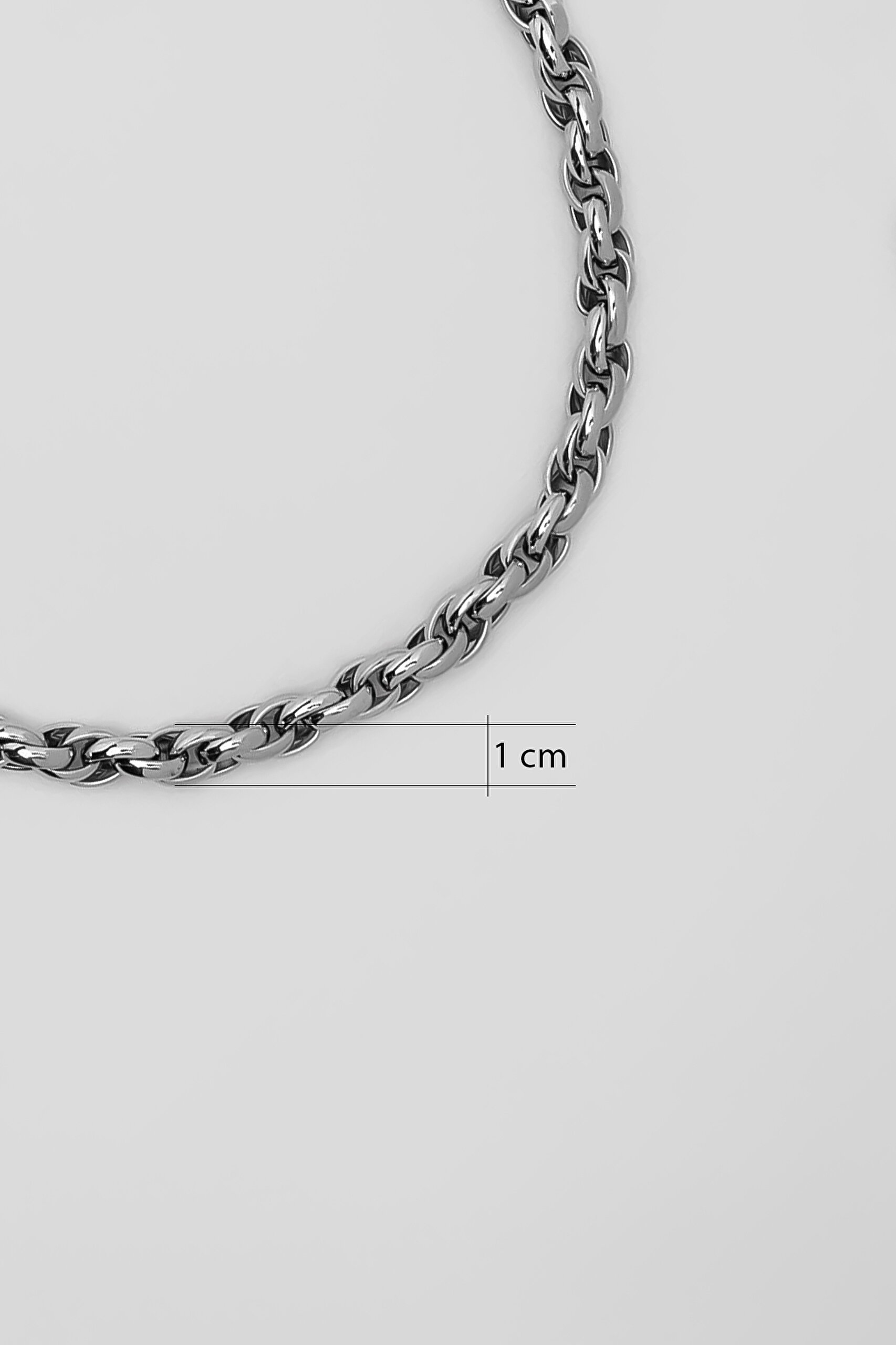 ⁠ Klasik 60 Cm Erkek Çelik Kolye_1}