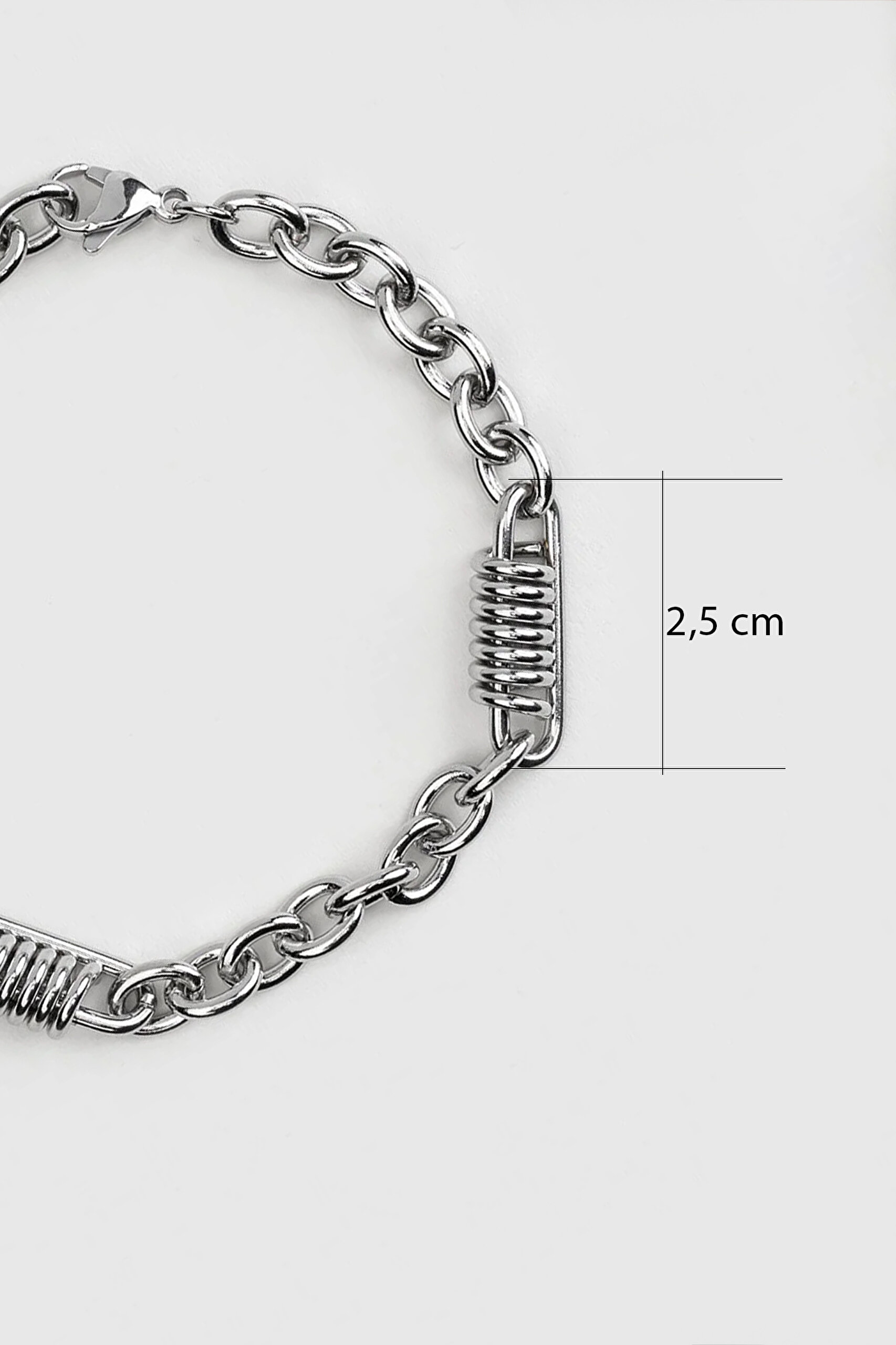 ⁠ Modern Stil Çelik Erkek Bileklik_1}