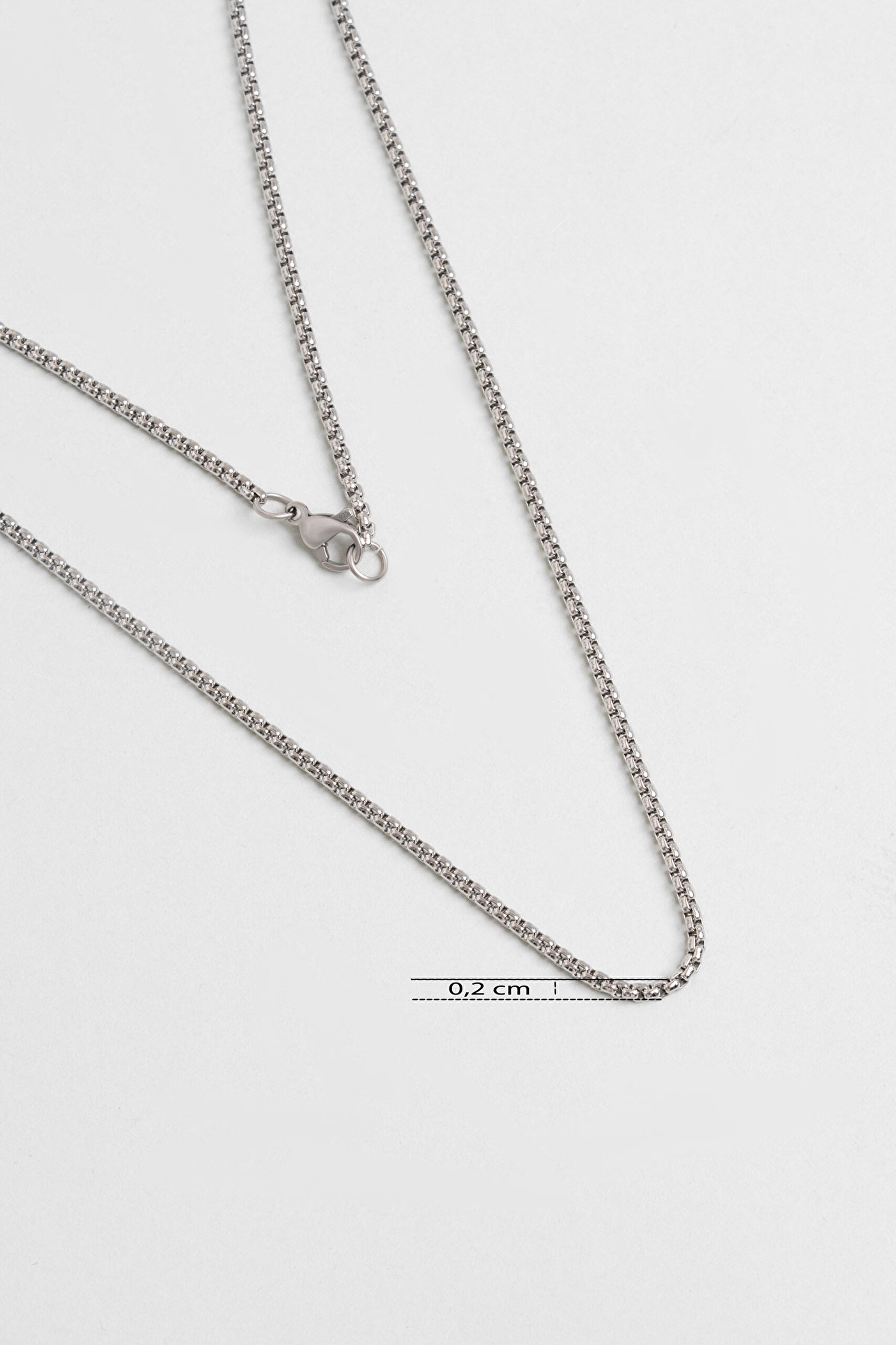 ⁠ Klasik Stil Çelik Erkek Zincir Kolye_1}