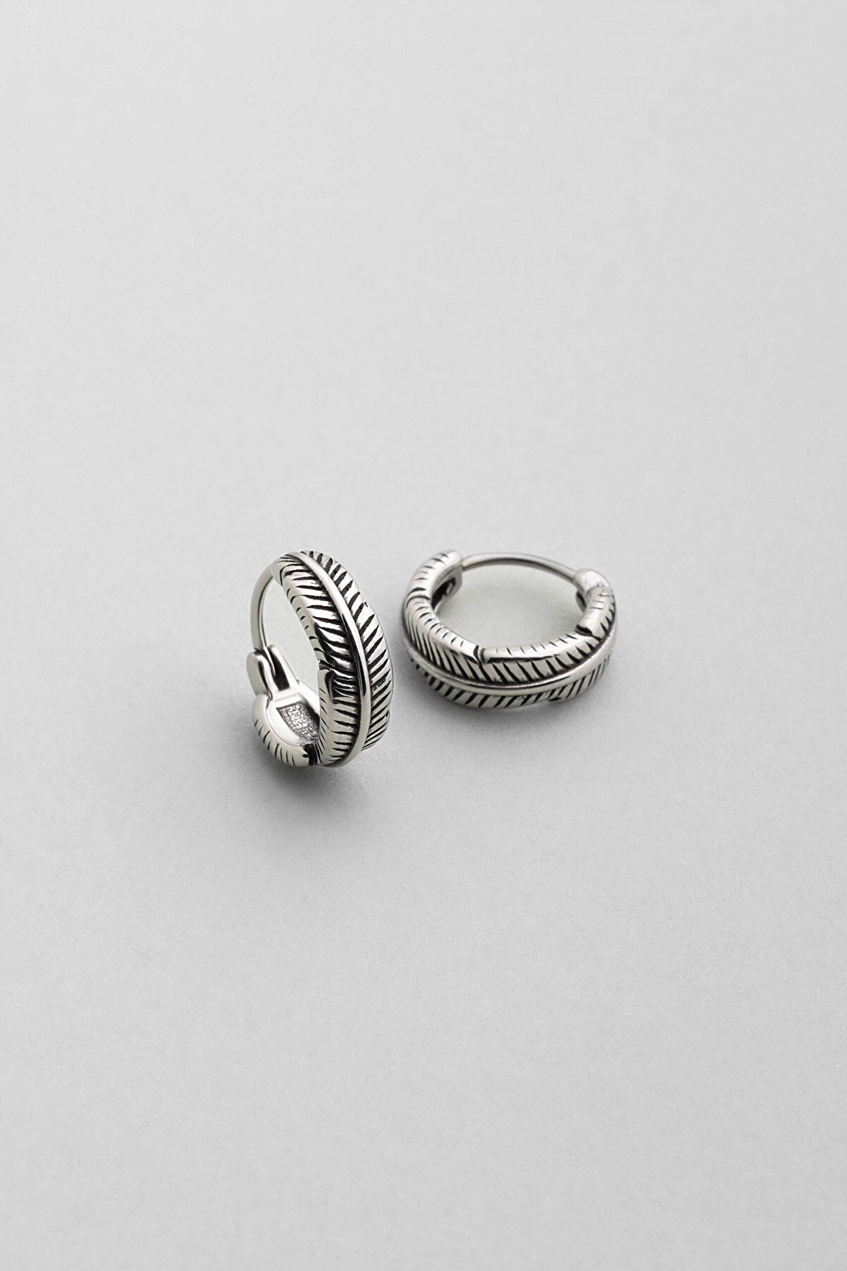 Kartal Tüyü Çelik Erkek Küpe - 0