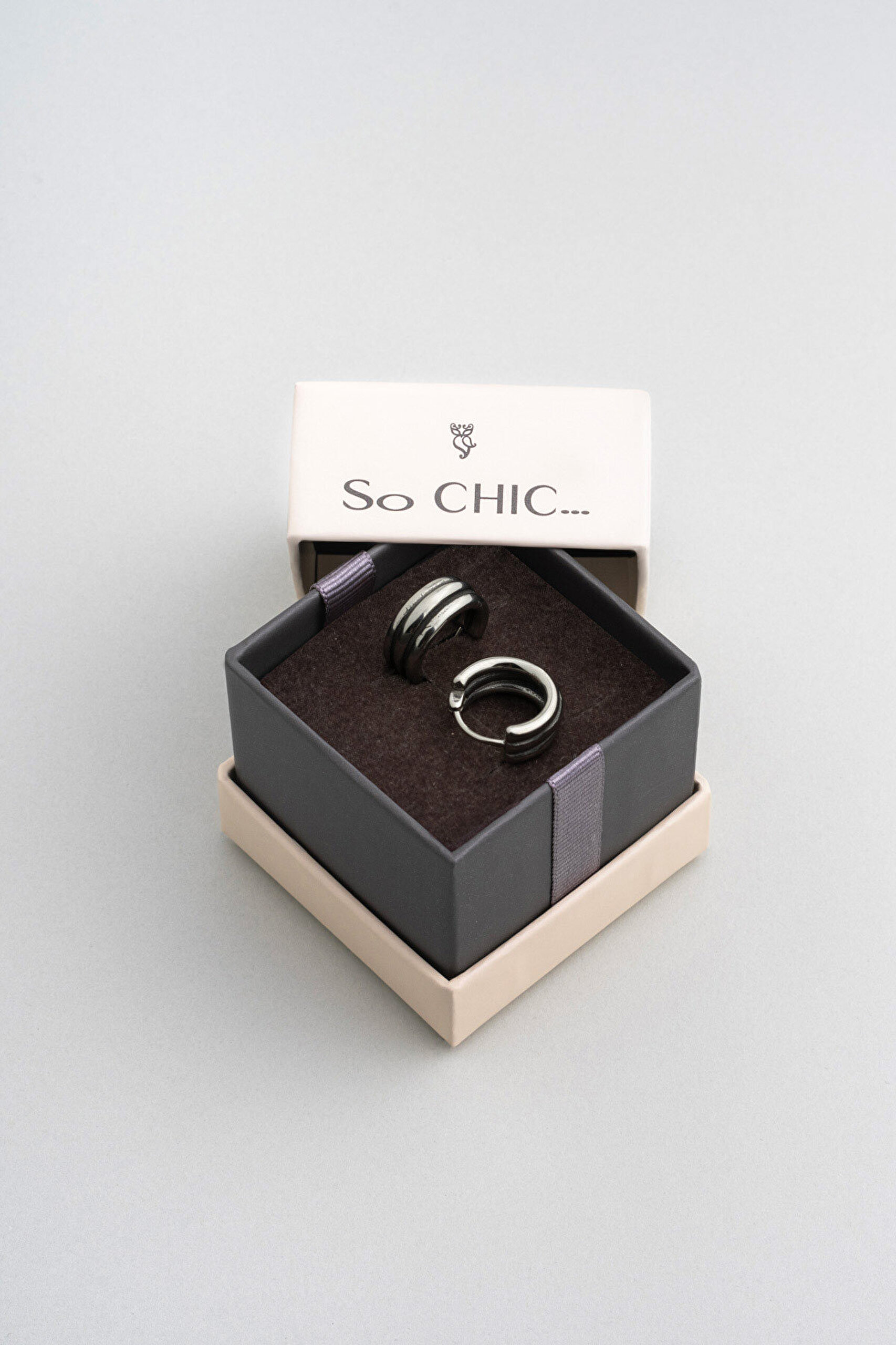 Minimal Tasarım Erkek Çelik Küpe - 4