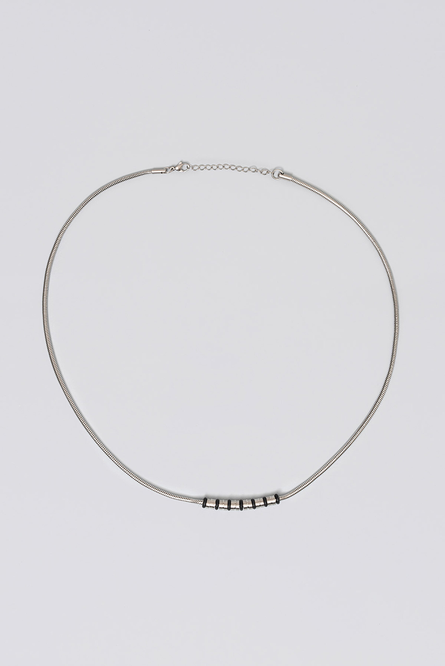 ⁠ Metalik Dizayn Erkek 65 Cm Çelik Kolye_0}