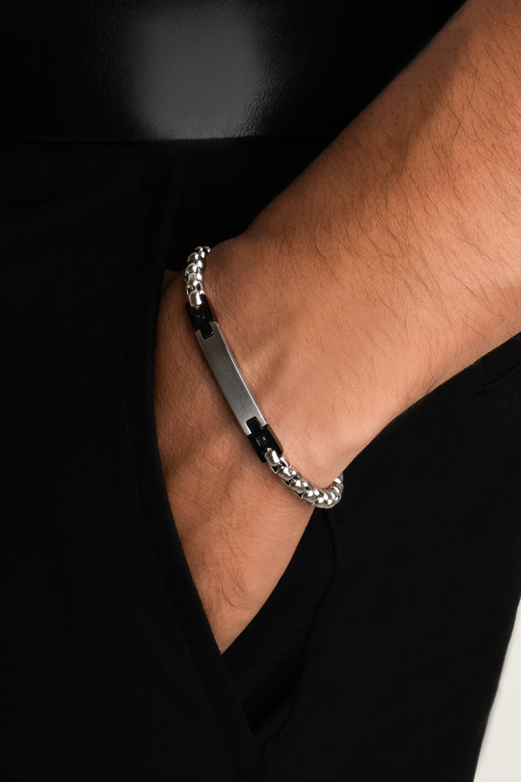 ⁠ Klasik Stil Erkek Çelik Bileklik_1}