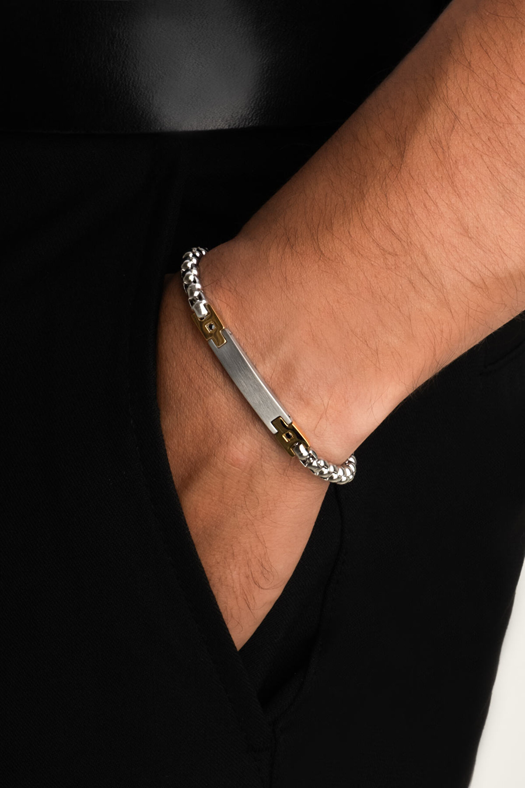 ⁠ Klasik Stil Erkek Çelik Bileklik_1}