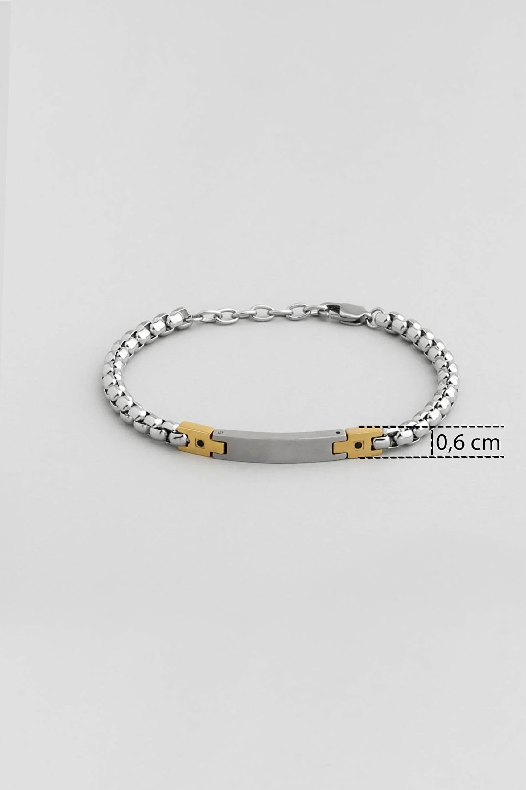 ⁠ Klasik Stil Erkek Çelik Bileklik_2}